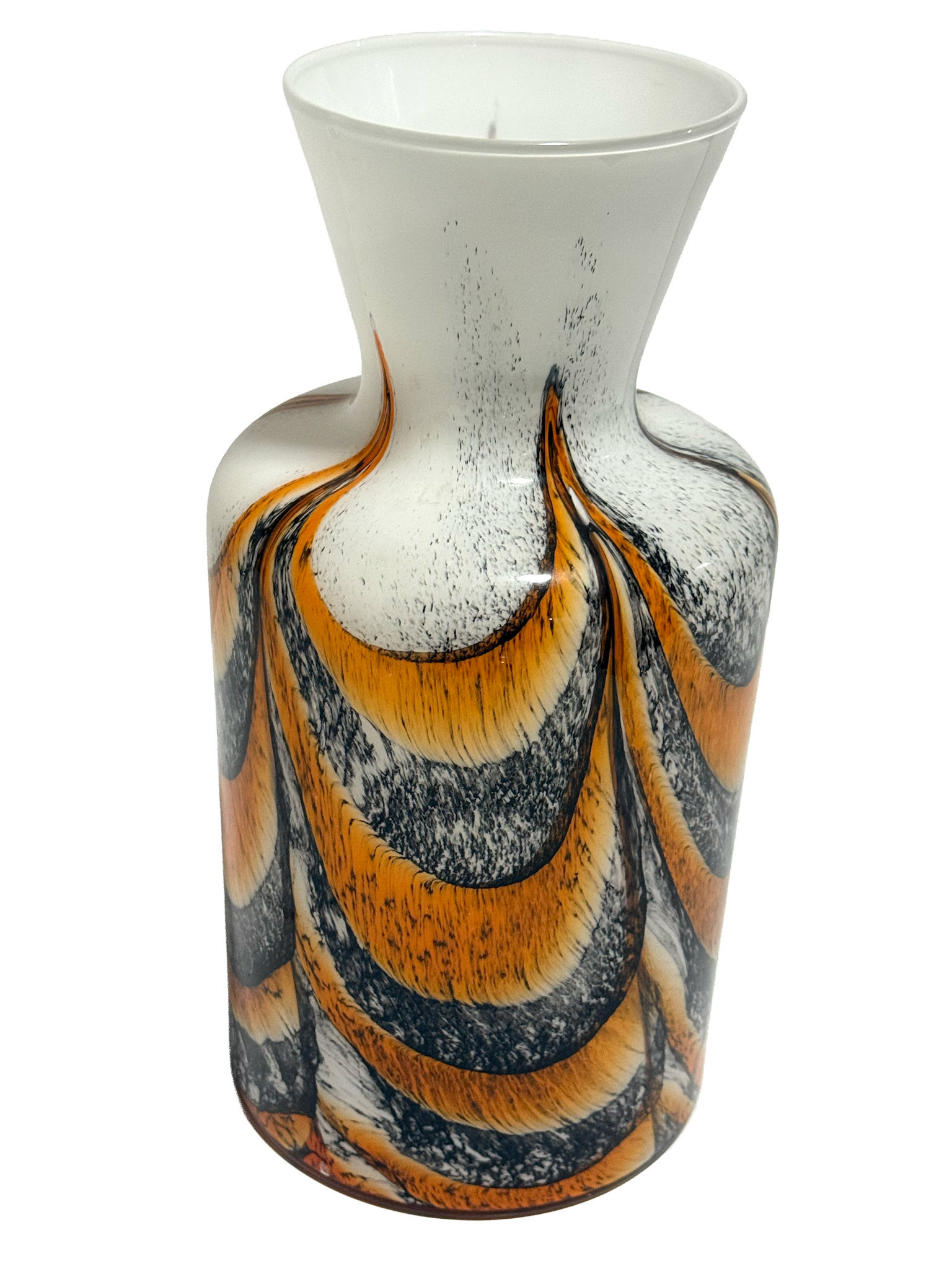 Carlo Moretti 60s Murano Glass Vase (Height: 12.21 in, Diameter: 6.11 in,)