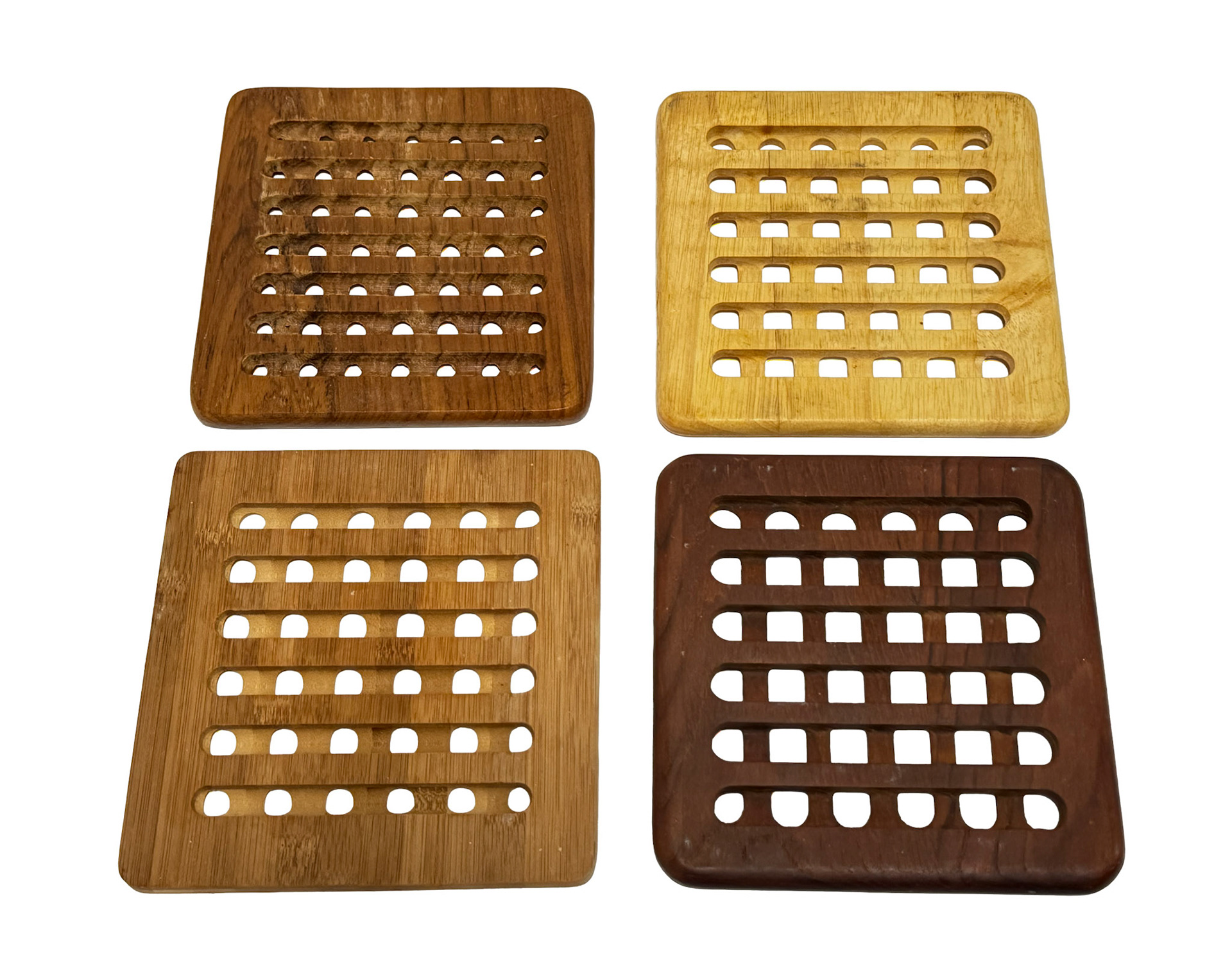 4 Teak Trivets