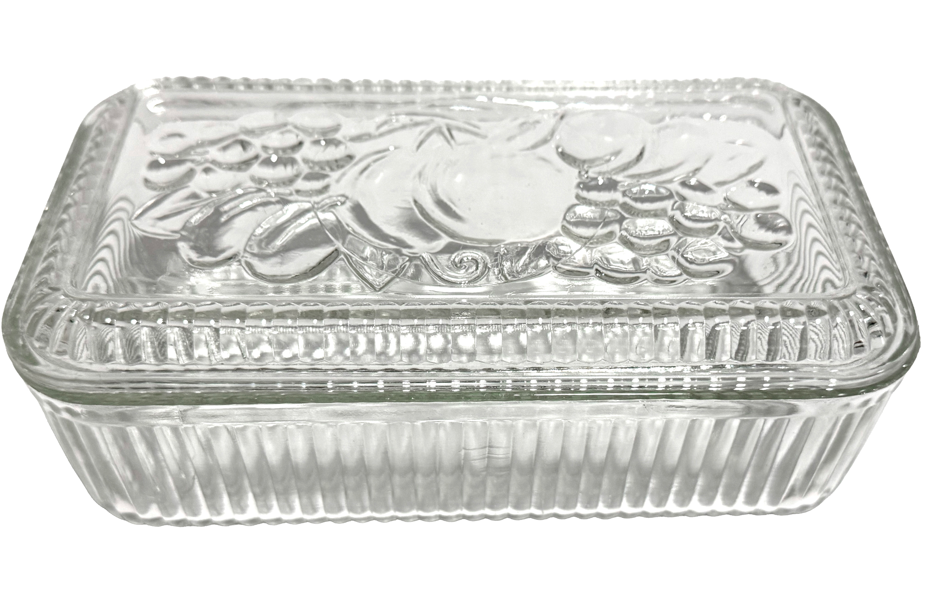 Federal Glass Refrigerator Dish (Length: 8.5 in, Width: 4 in)