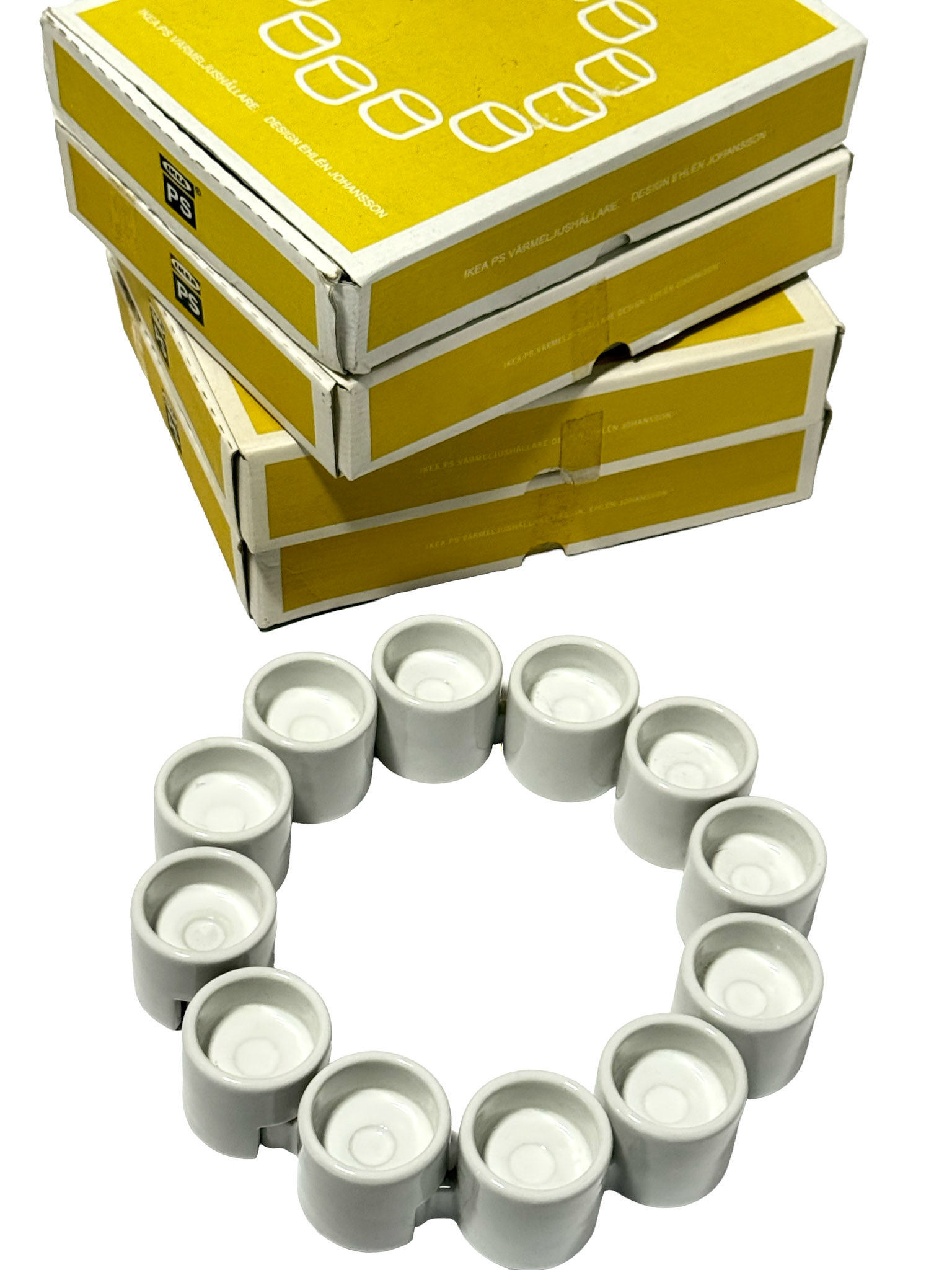 IKEA 80s 5 sets of  12 Ehlén Johansson Candle Holders (Height: 1.58 in, Width: 2.76 in, Depth: 1.97 in)