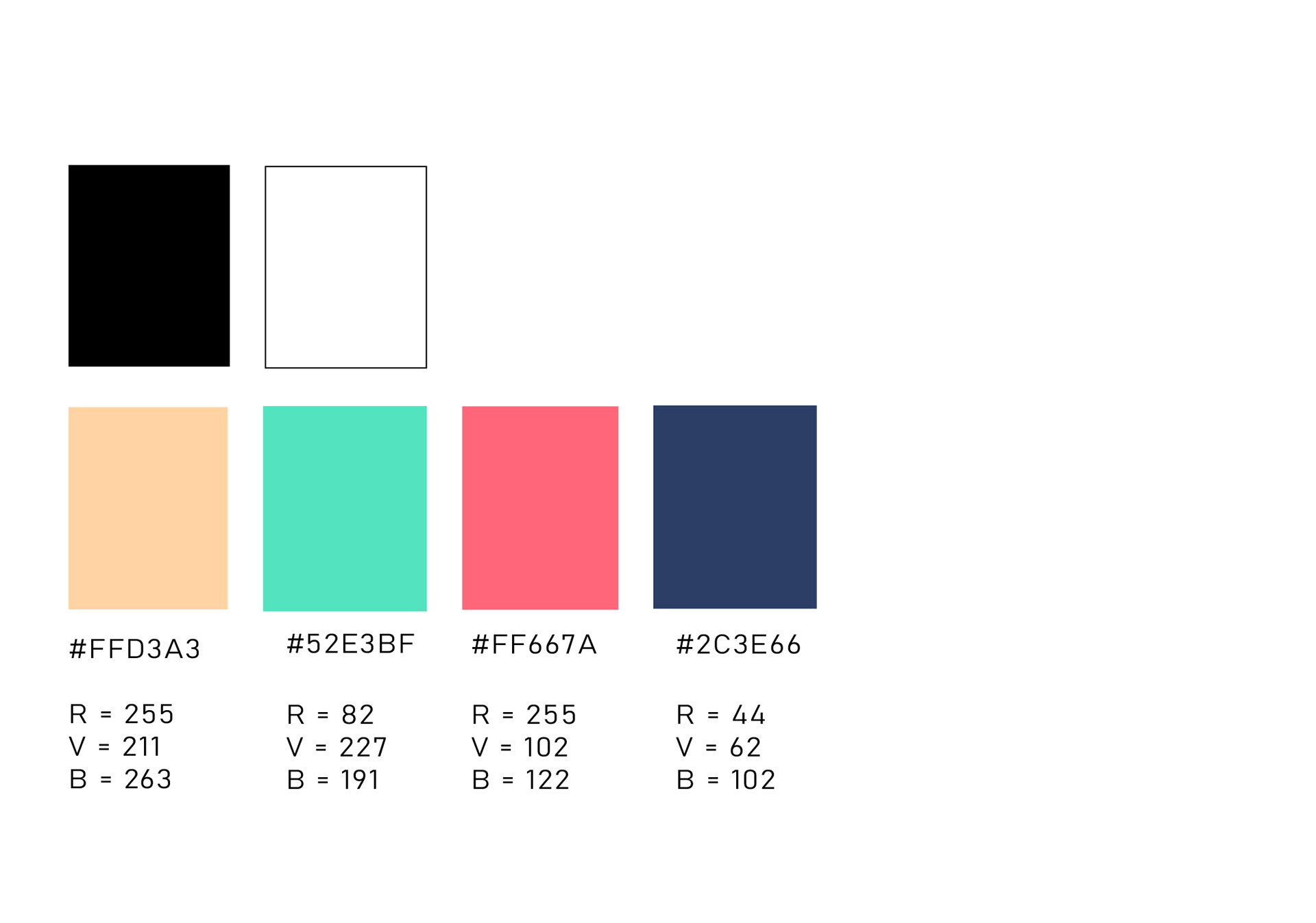 Charte graphique colorée du projet