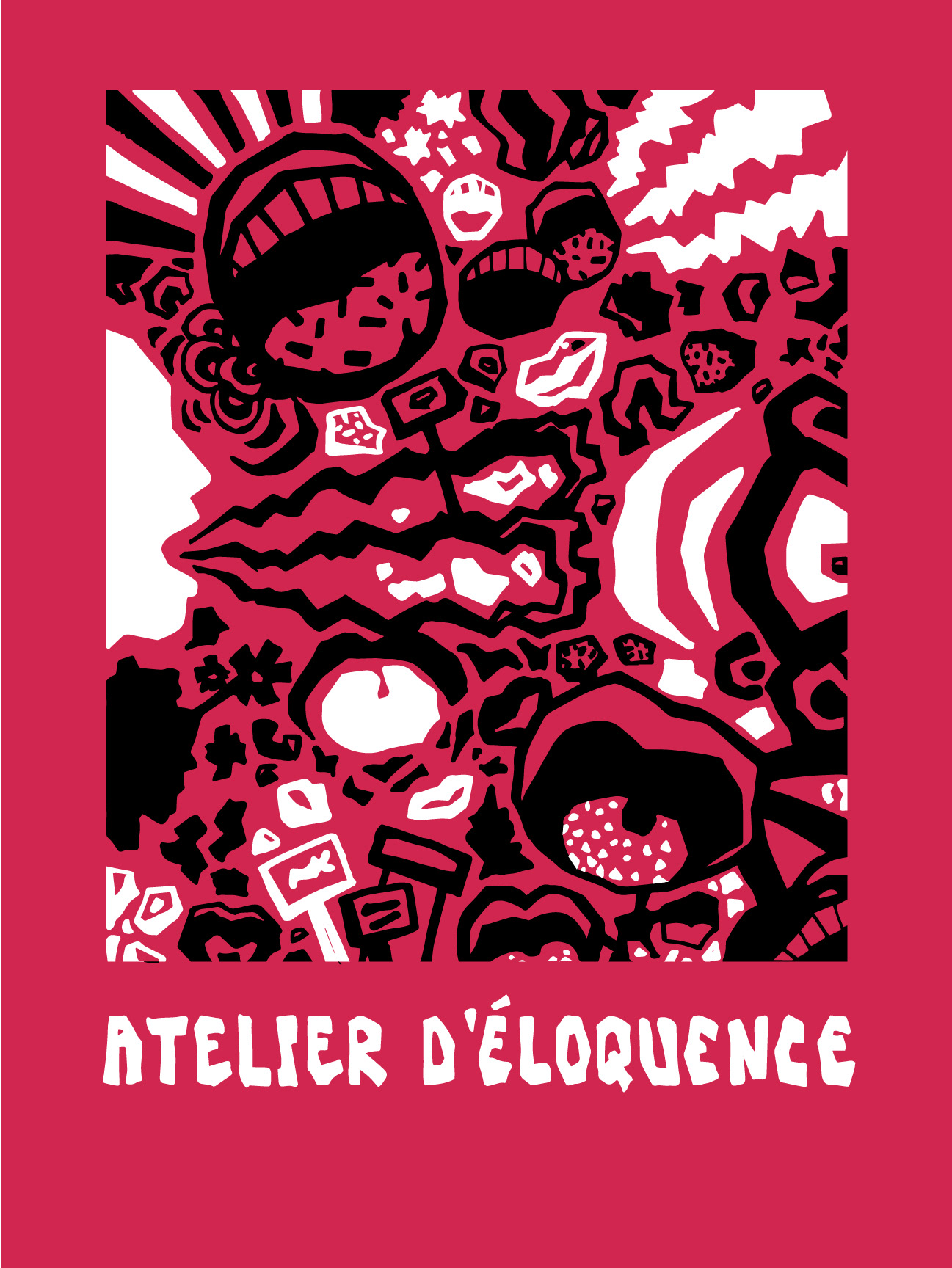 Visuel de communication pour les ateliers d'éloquence poroposé par la Compagnie des Artpenteurs à Lyon.