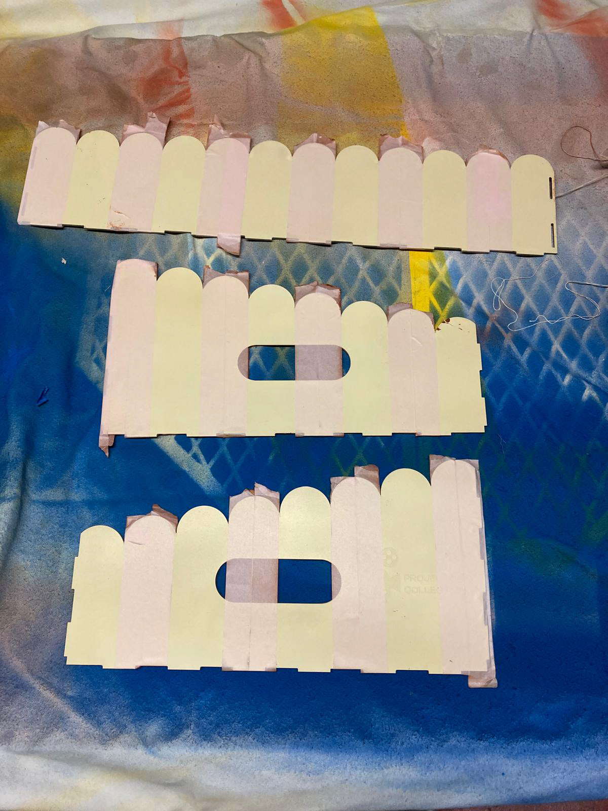 Spray painting usherette tray