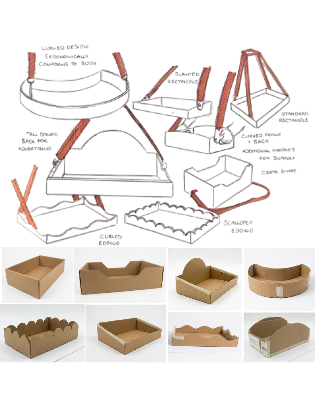 Ideation & modelling tray shapes