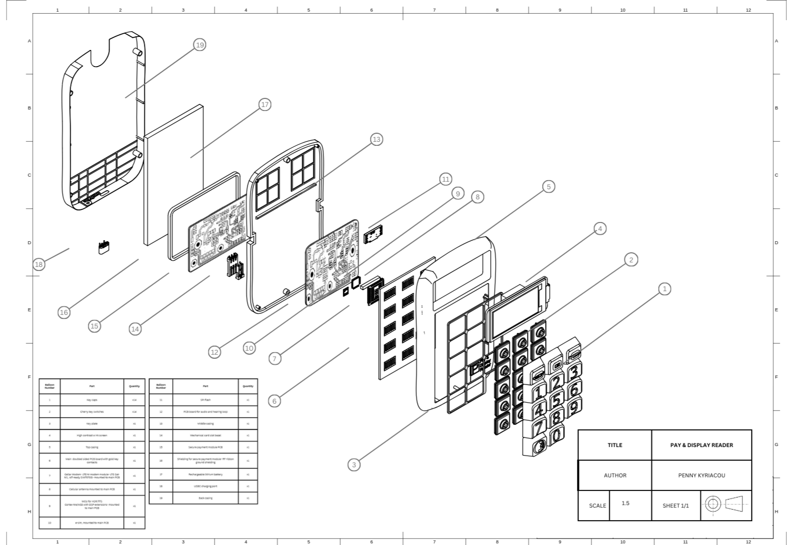 Exploded view drawing