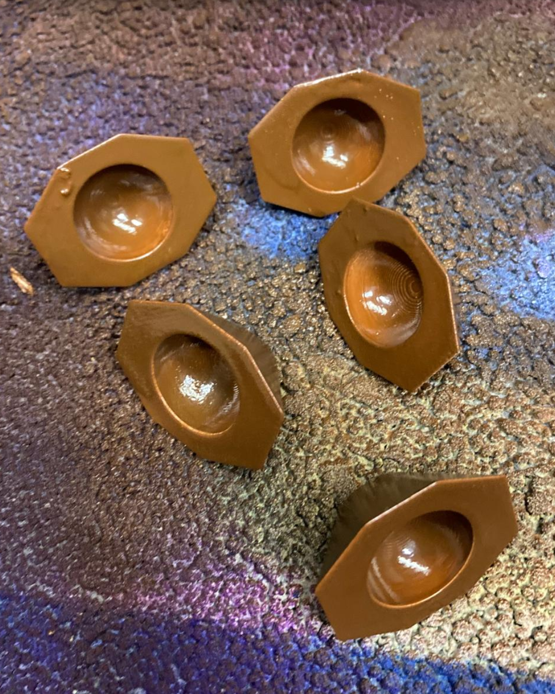 Spray Painting chocolates