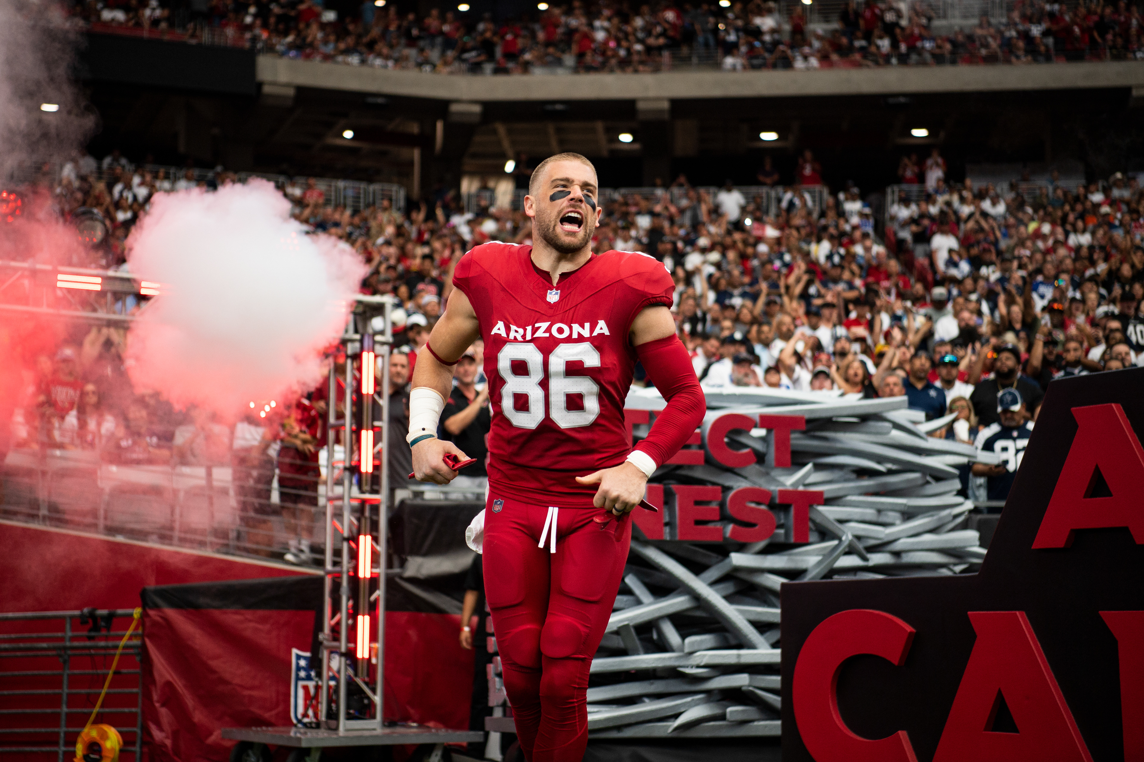 Photo Credit: Caitlyn Epes/Arizona Cardinals | Arizona Cardinals tight end Zach Ertz (86) during the Week 3 regular season game between the Arizona Cardinals and the Dallas Cowboys on Sunday, Sep 24, 2023 in Glendale, AZ.