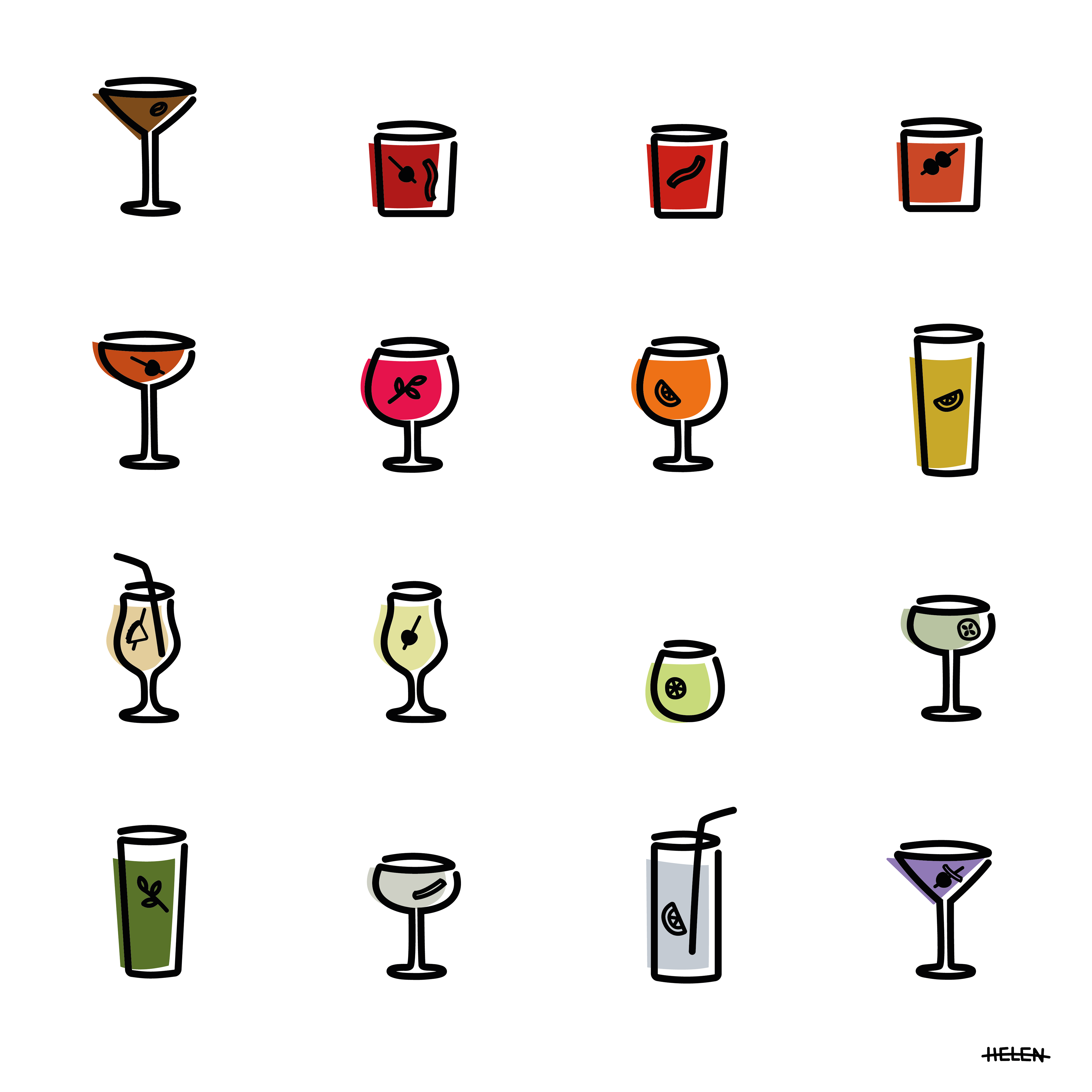 Client work - Cocktail Menu