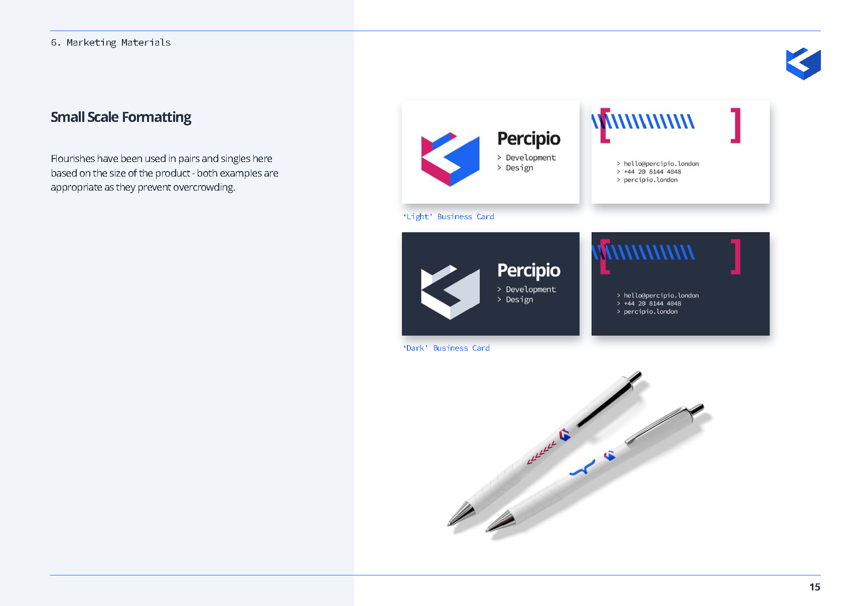 Small scale formatting