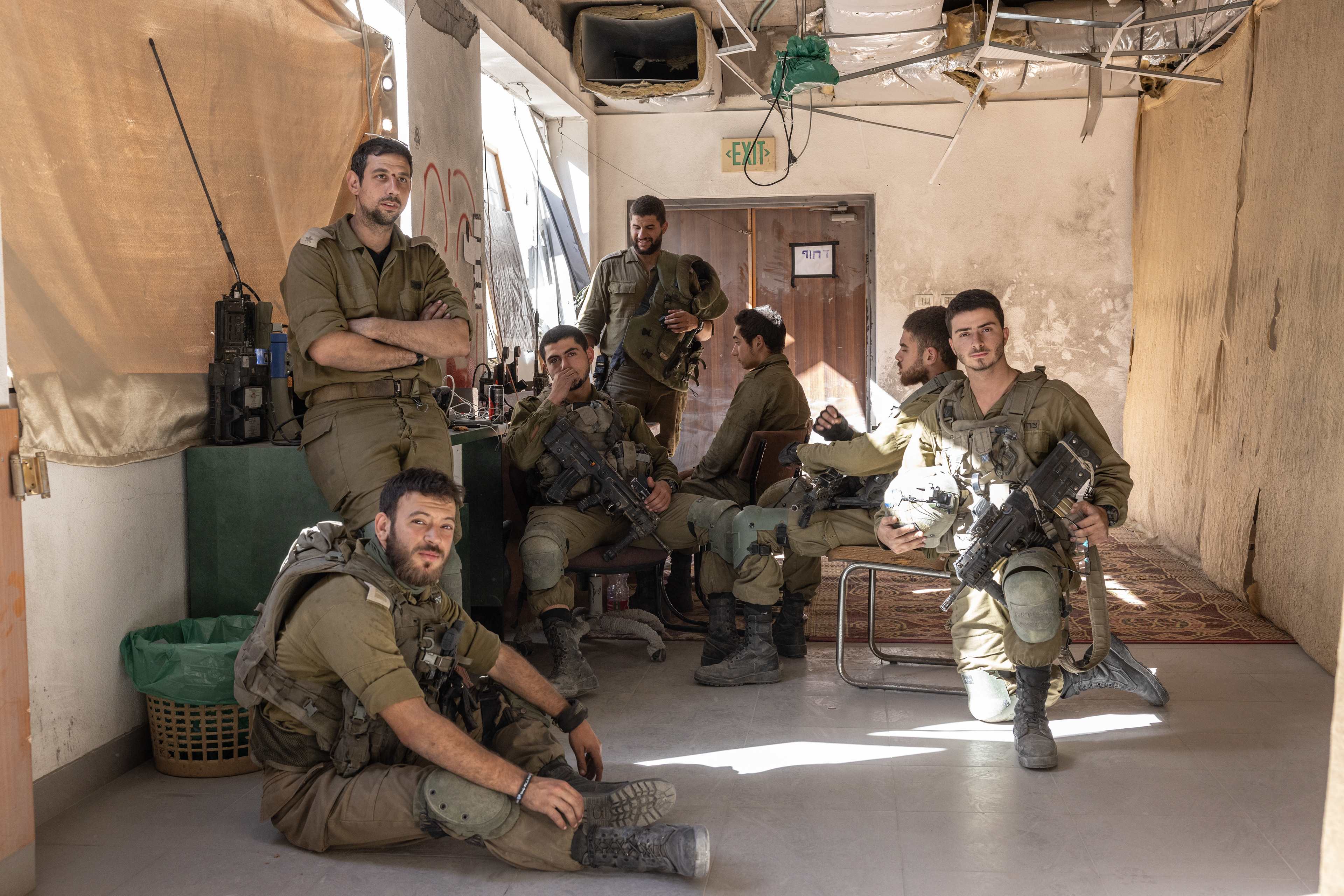 A team photo of the war room