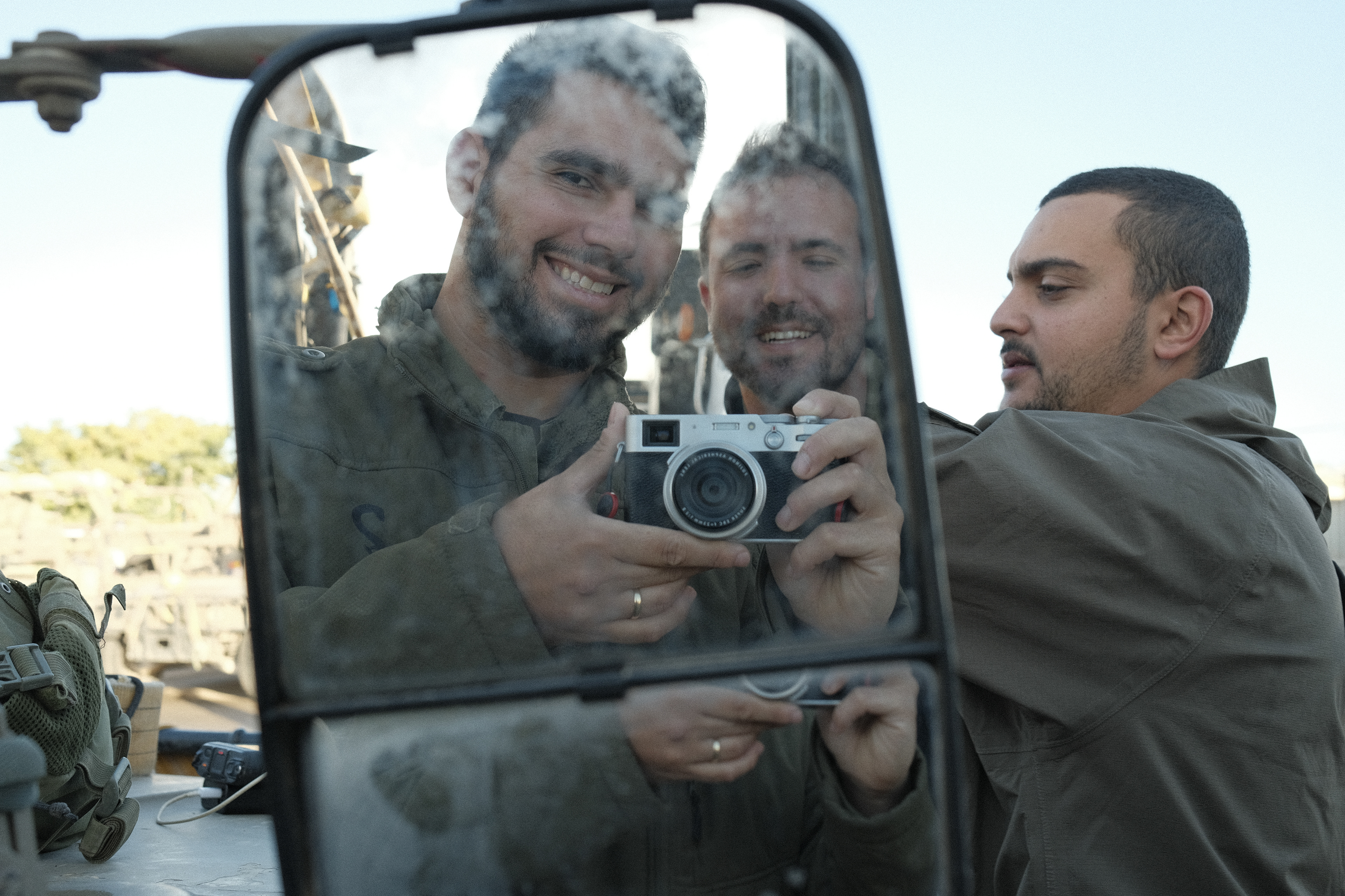 A joint portrait of me and Rotem before entering Gaza