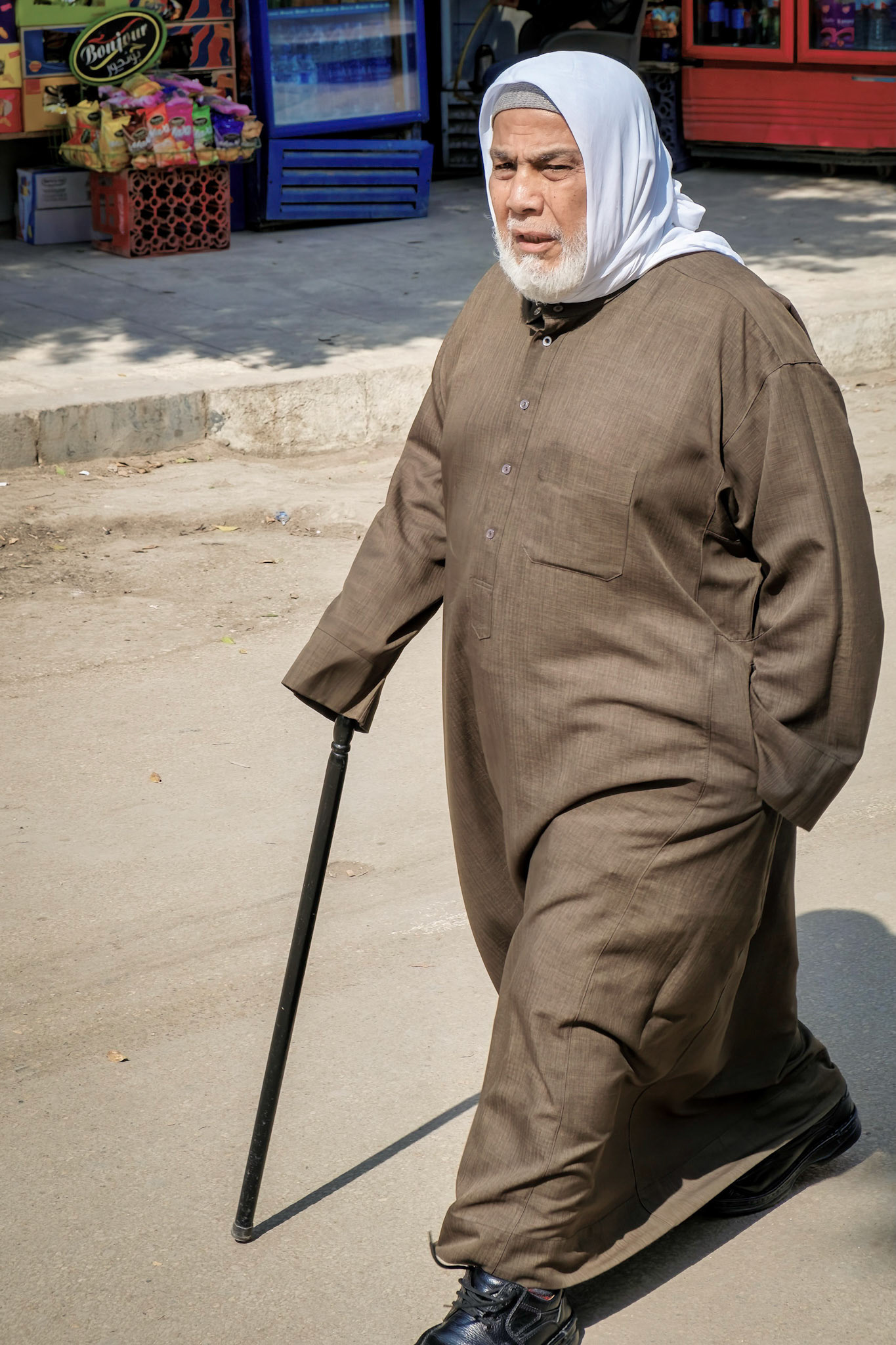 Passerby near bus
