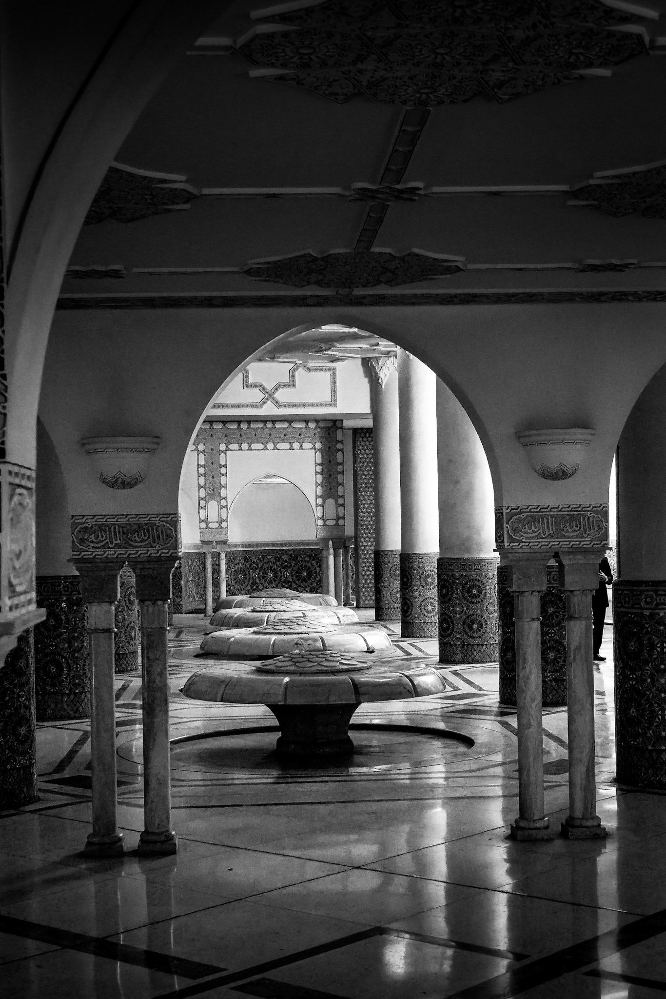 Ablution fountains, Hassan II Mosque, Casablanca, Morocco 2019