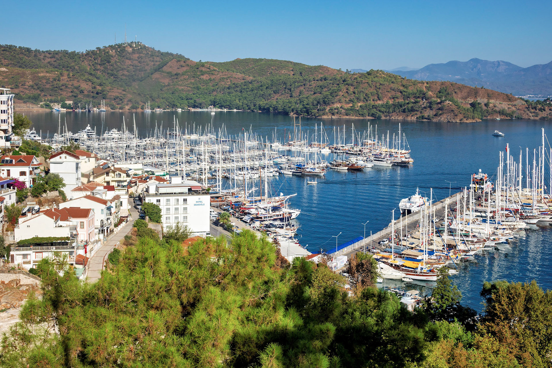 Day 12 Fethiye marina from bus on way to Kayokoy