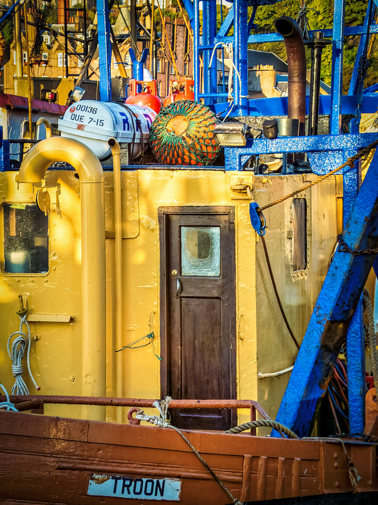 Boat in Oban harbor, Scotland 2014