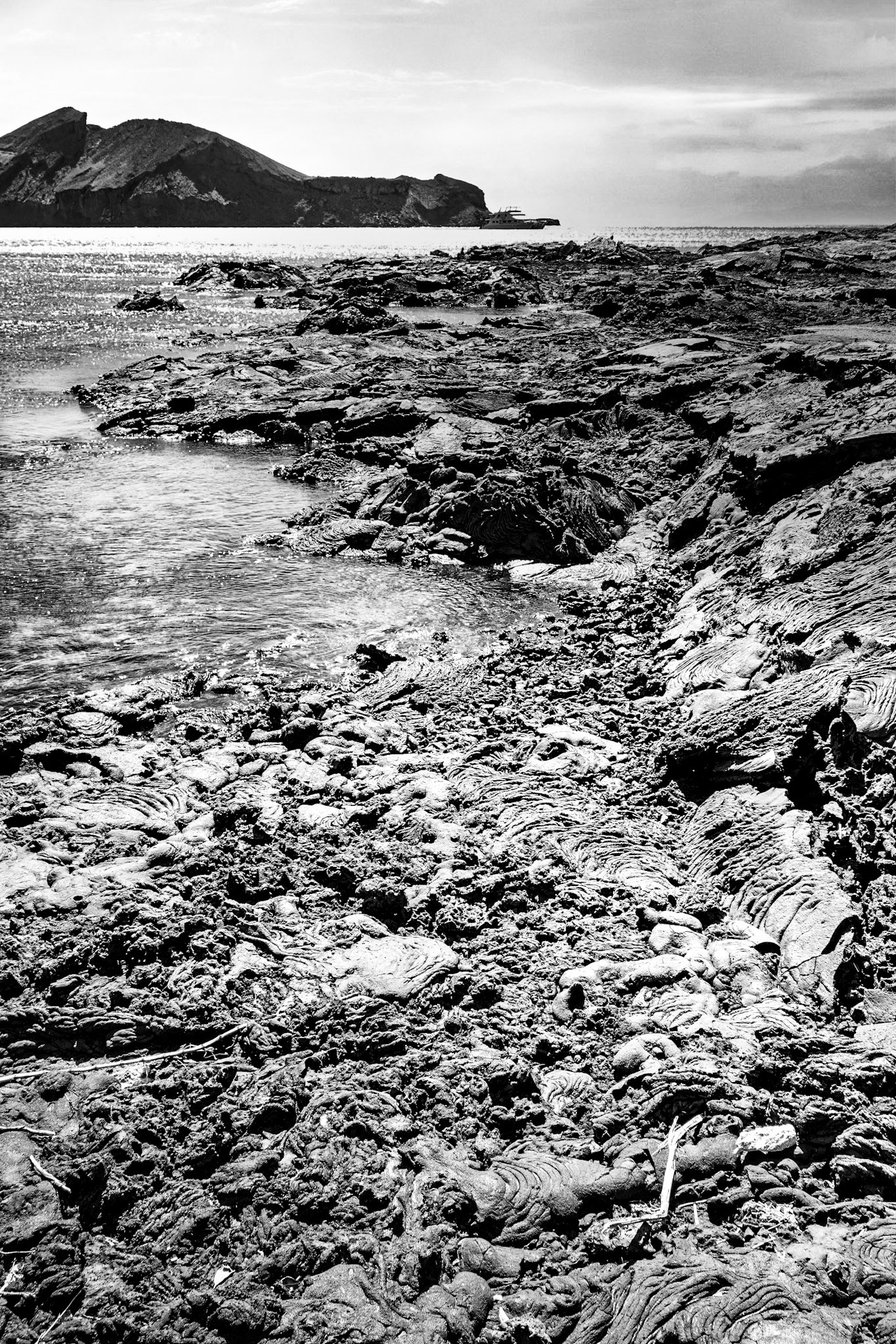 Lava beach on a Galapagos Island