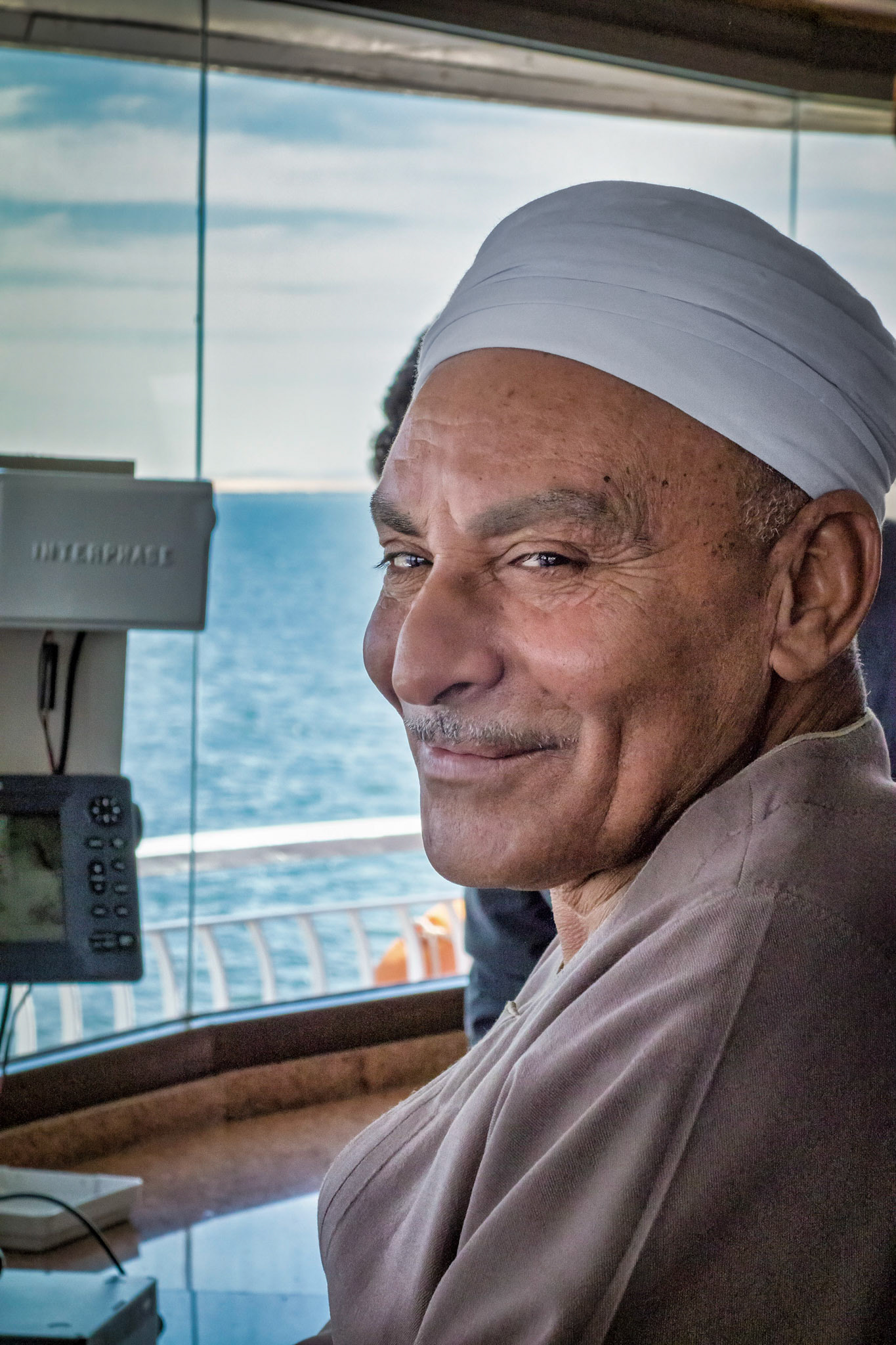 Captain of the ship on Lake Nassar