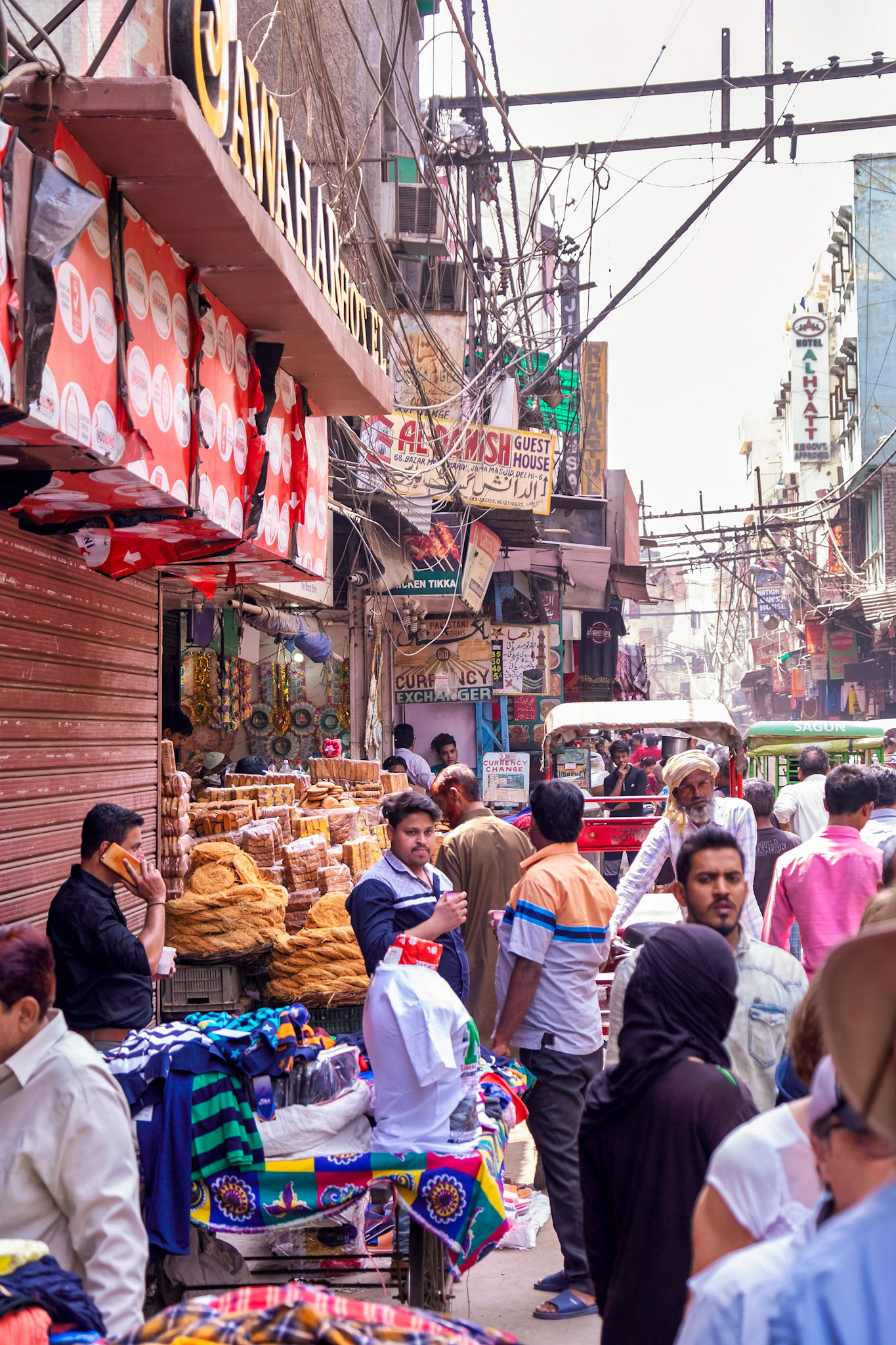 Scene while walking, note rickshaws