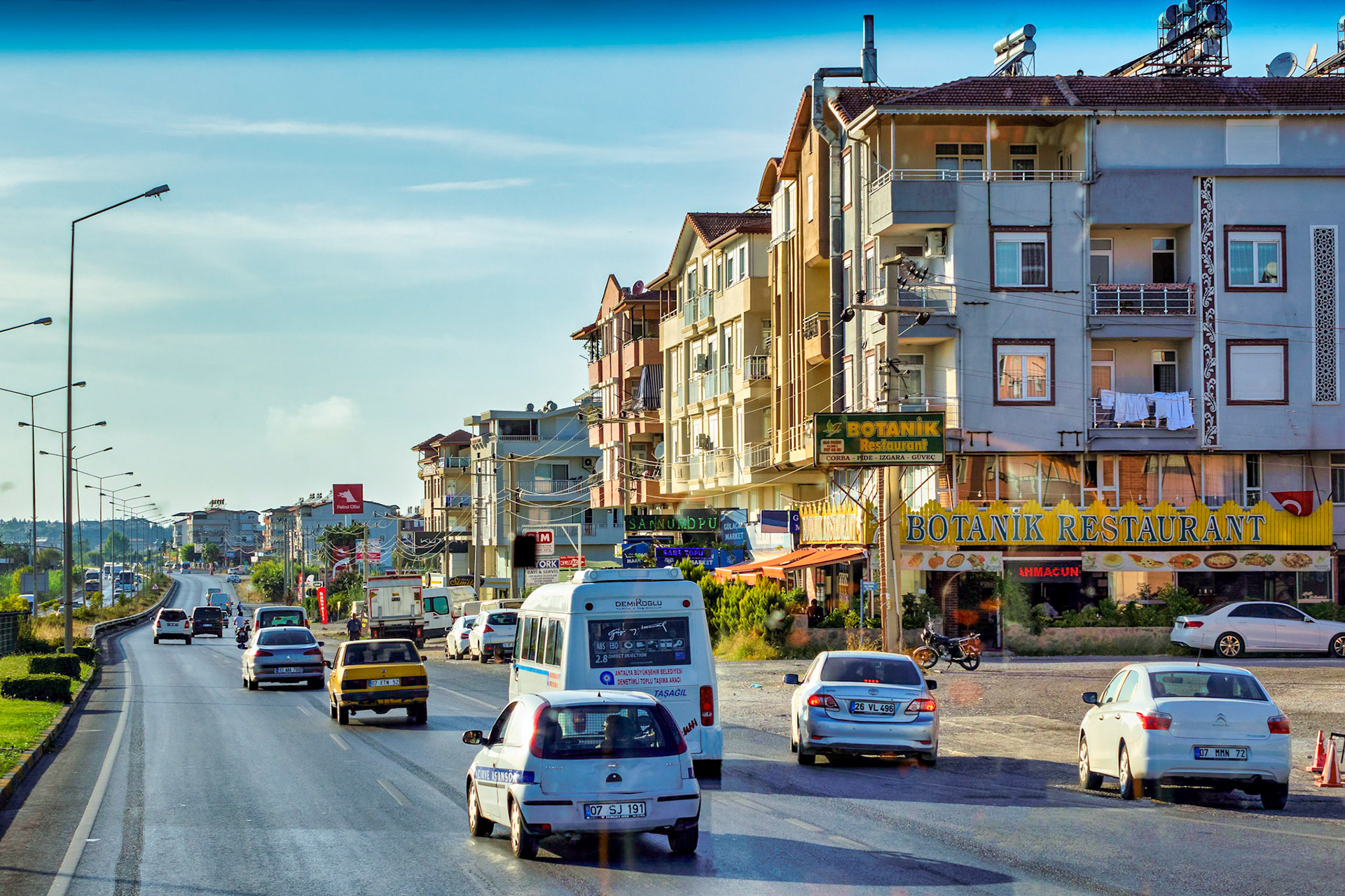 Day 8 Entering Antalya, through bus windshield