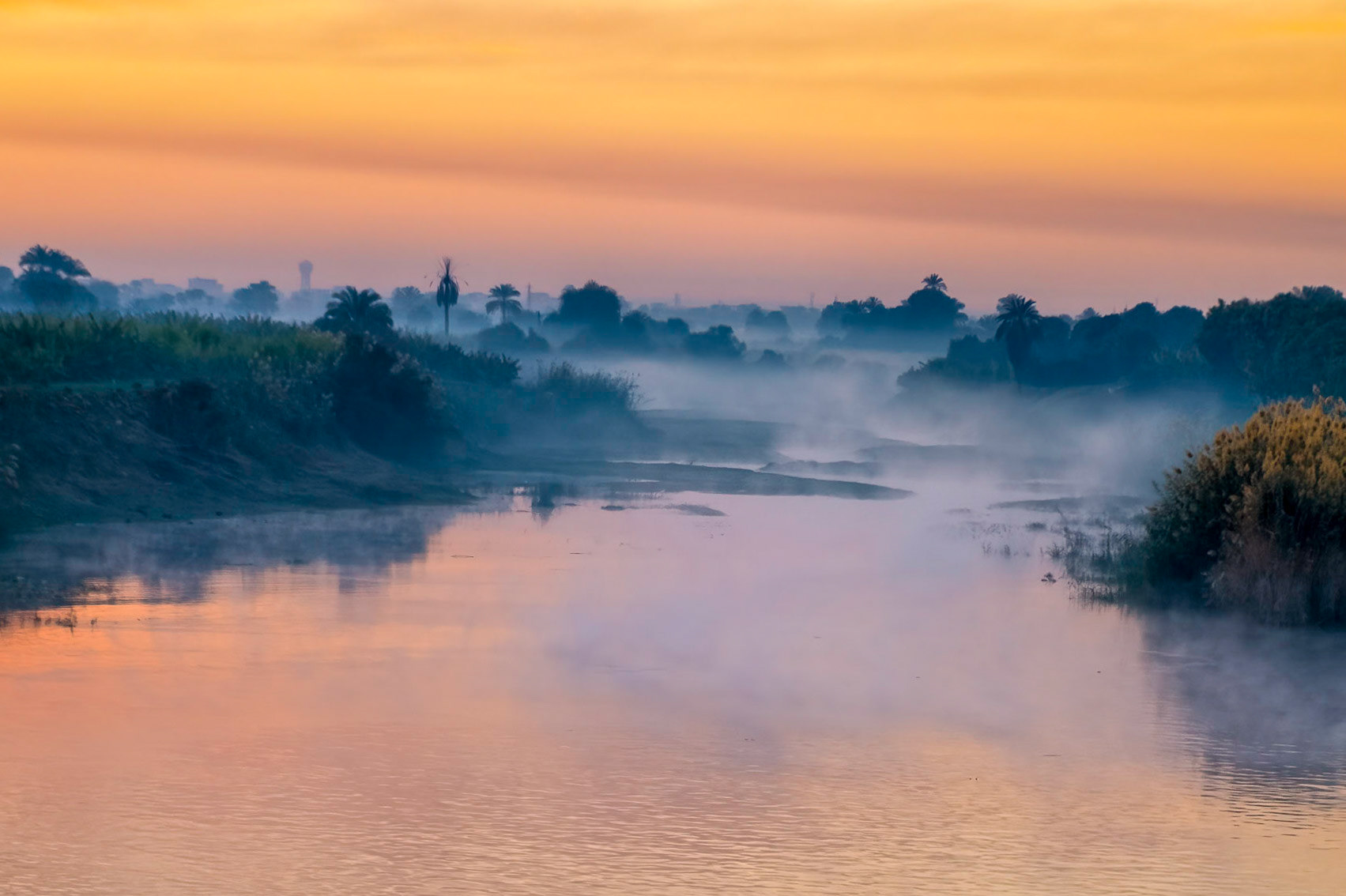 Morning fog on the Nile