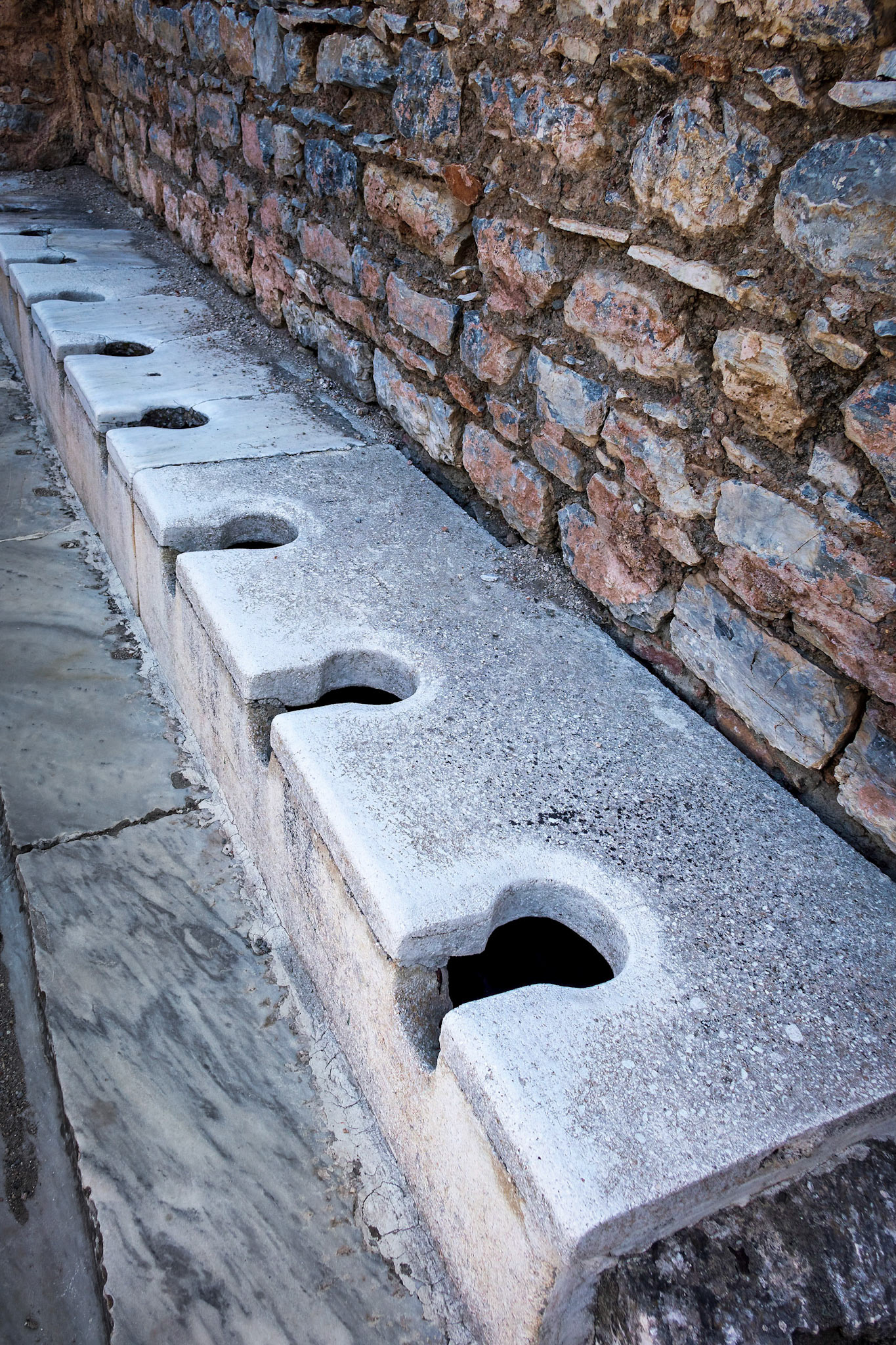 Day 16 Toilets, Ephesus Not for the modest