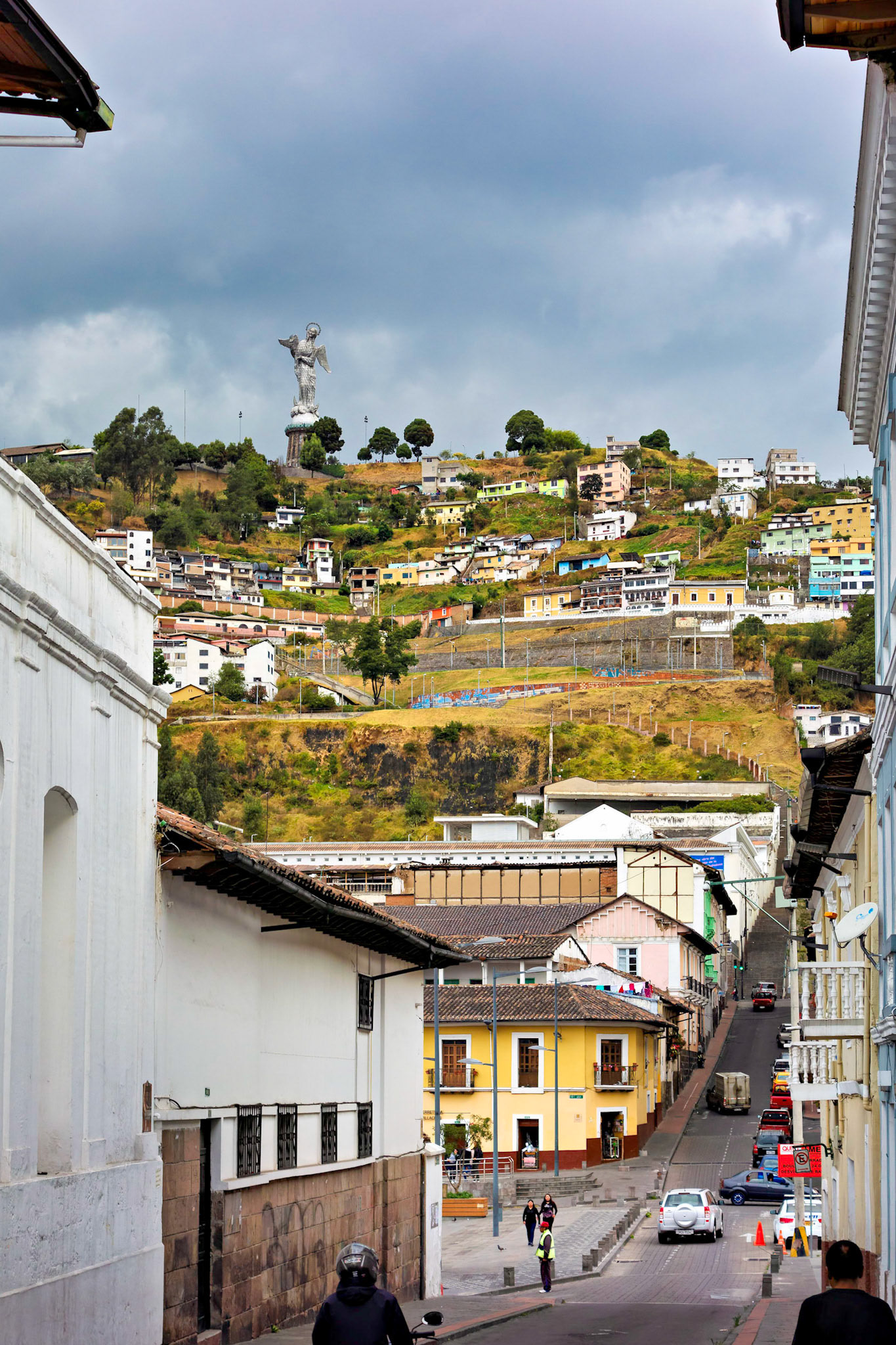 Statue of The Virgin of Quito on hill, Quito, Ecuador 2017