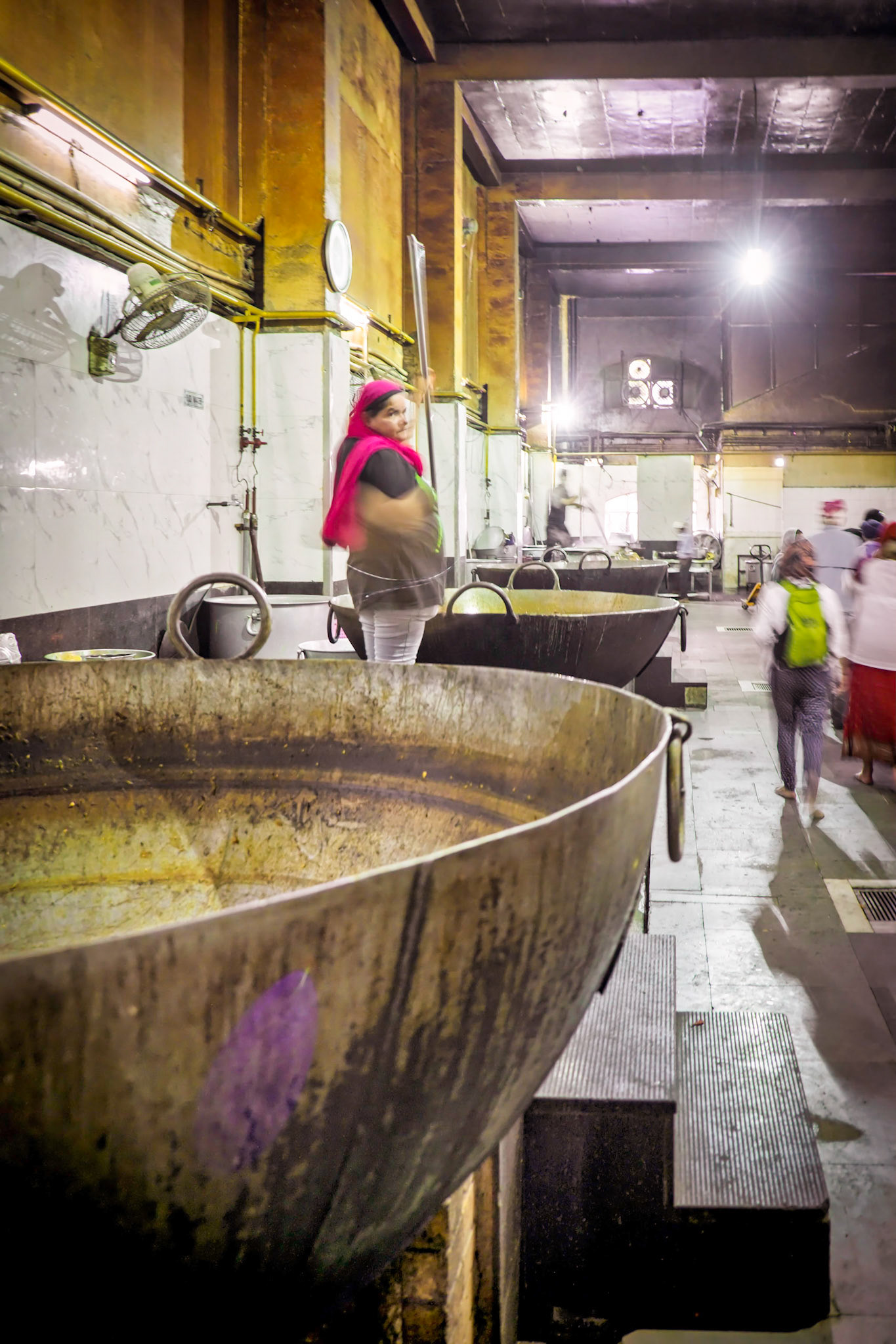 Cooking vats at Sikh temple