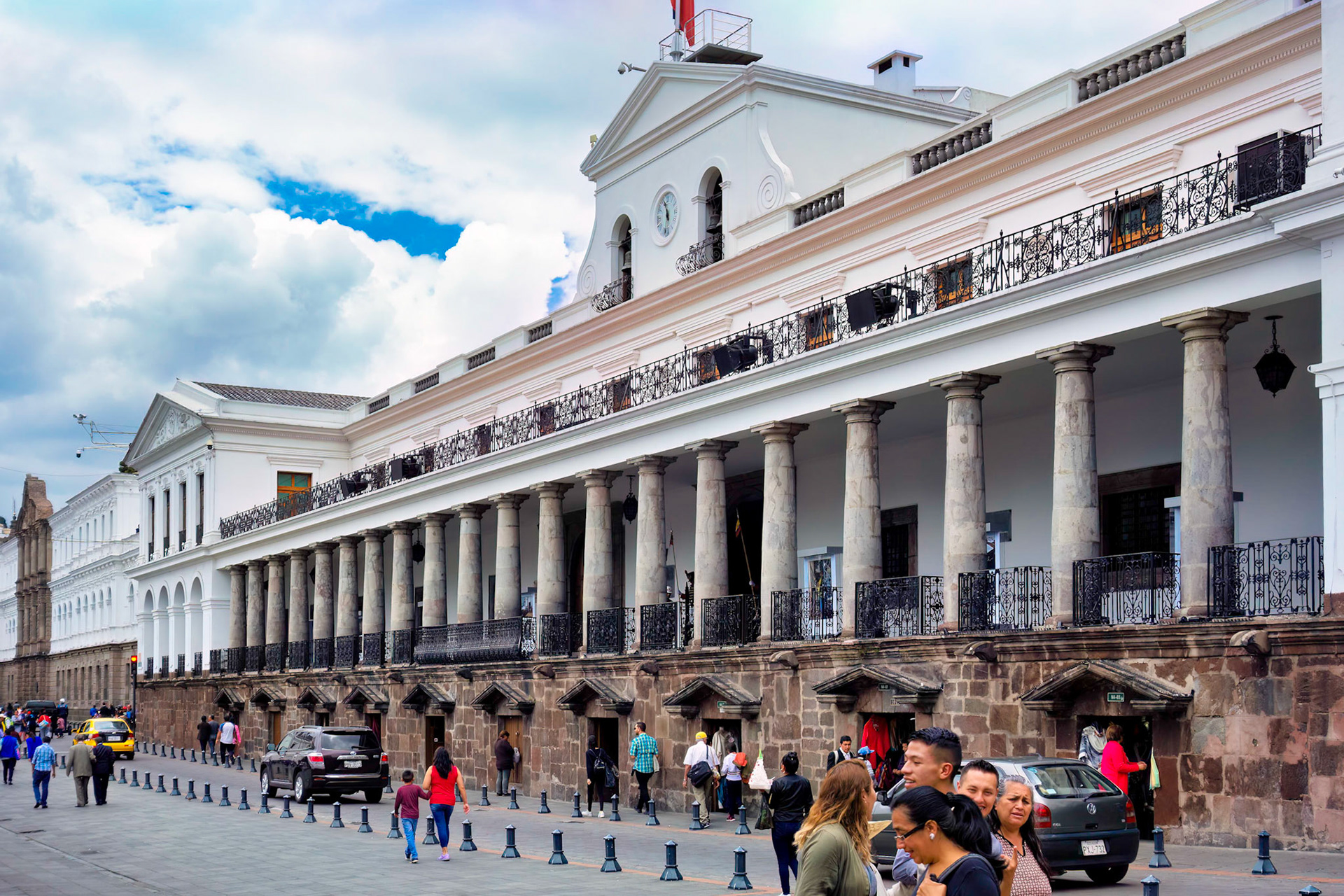 Government building, Central plaza, Quito, Ecuador 2017