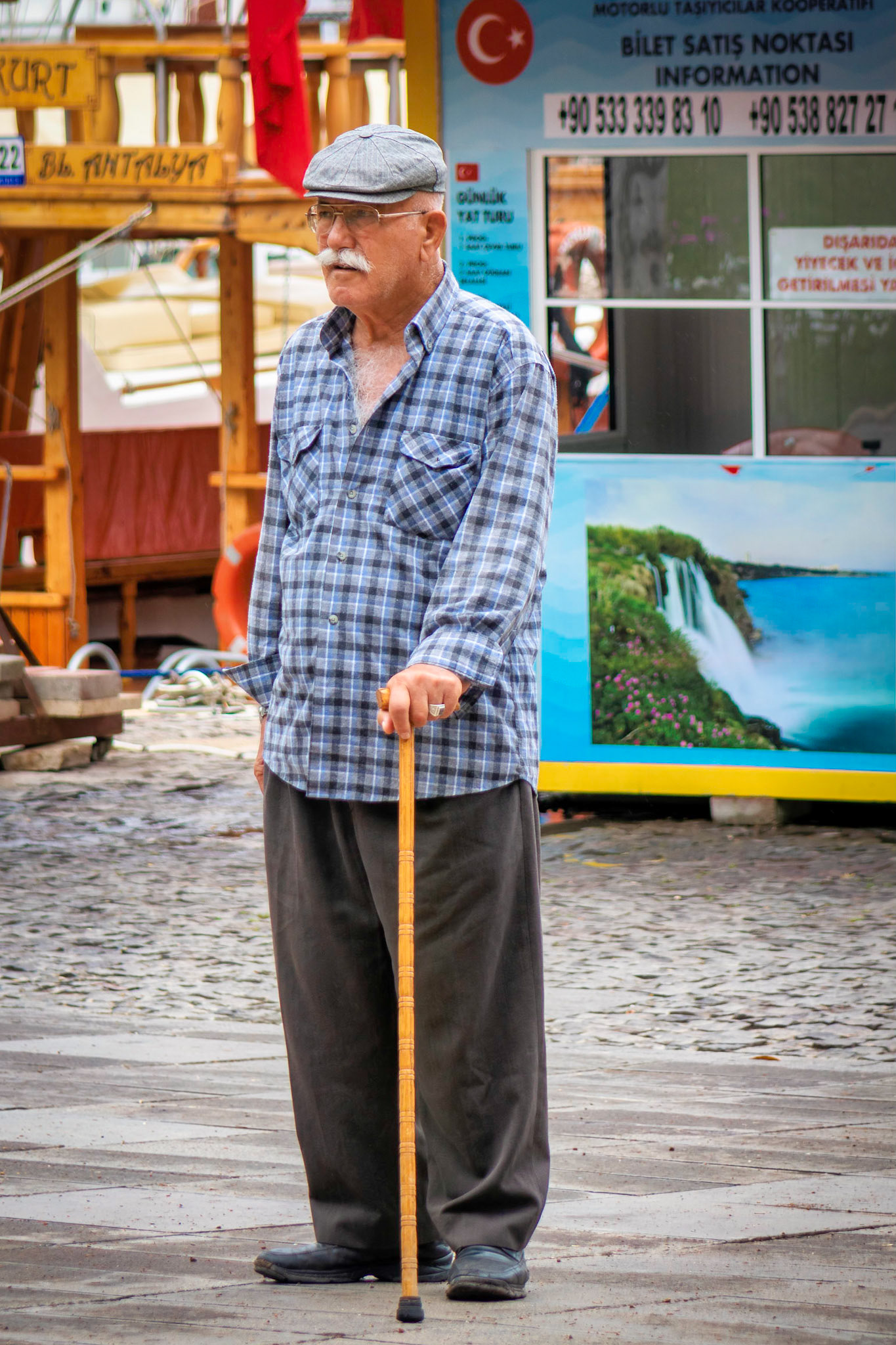 Man at Antalya marina, Turkey 2018