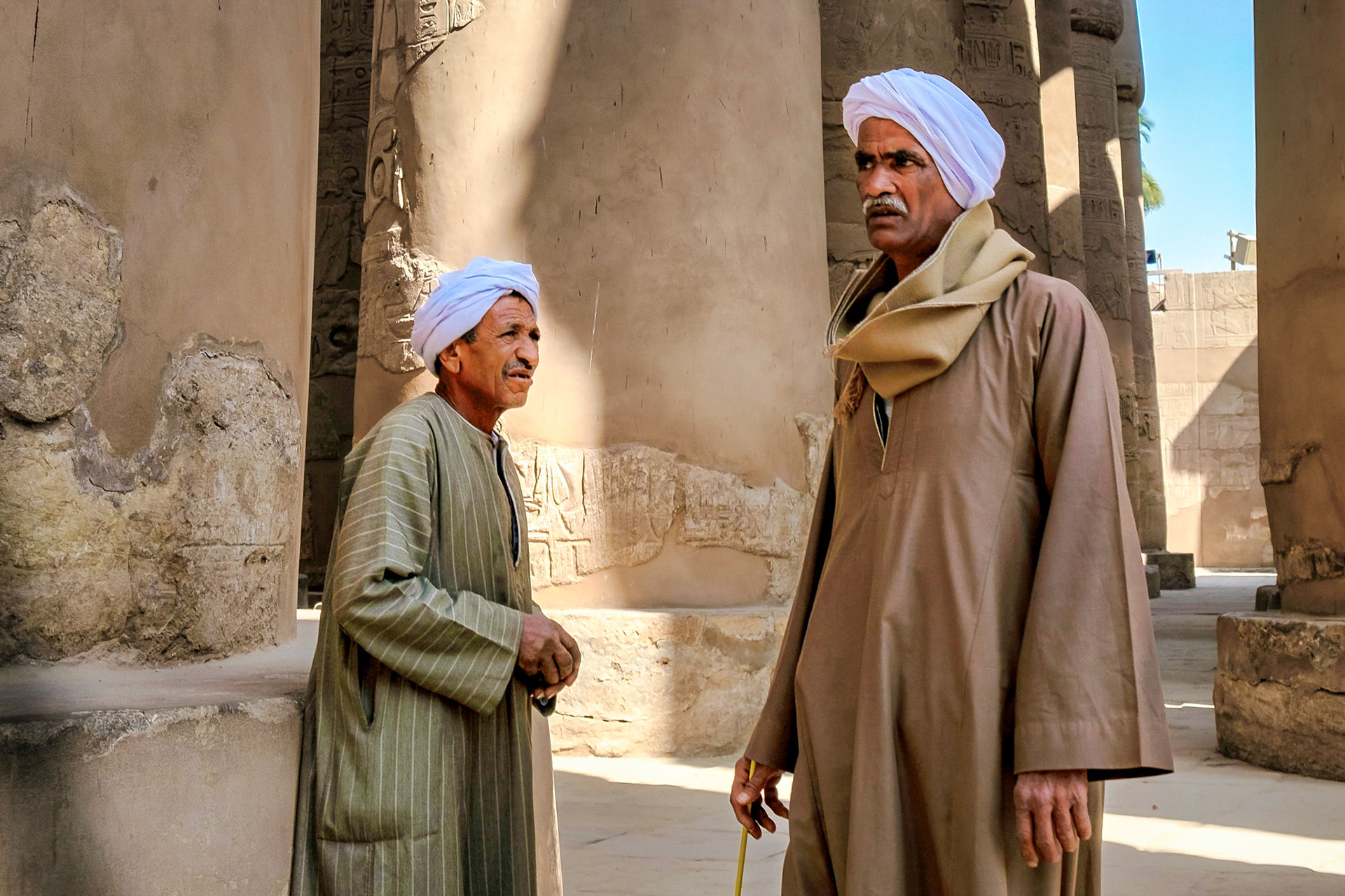 Guards at Karnac temple complex