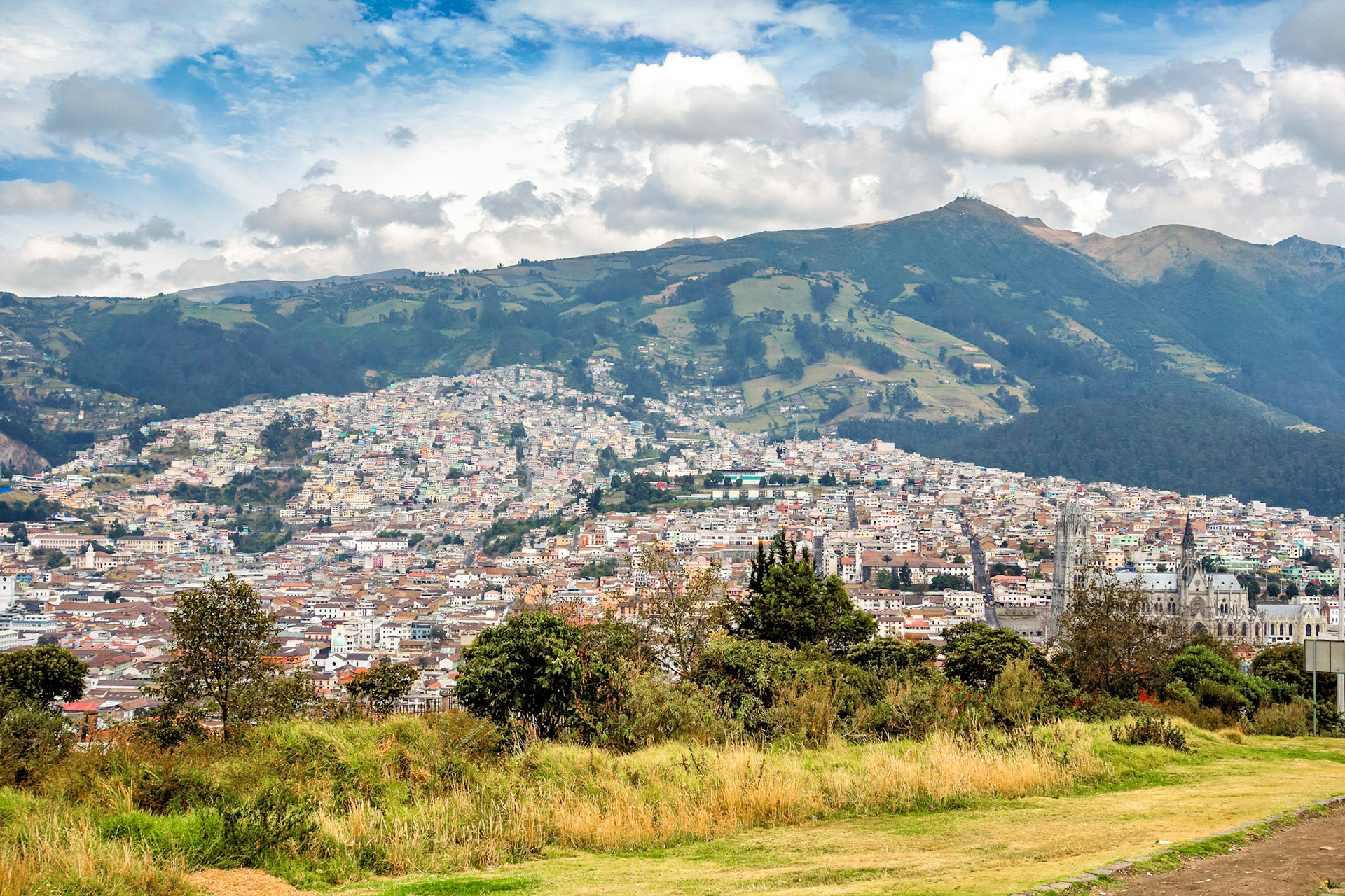 View from hill overlooking Quito, Ecuador 2017