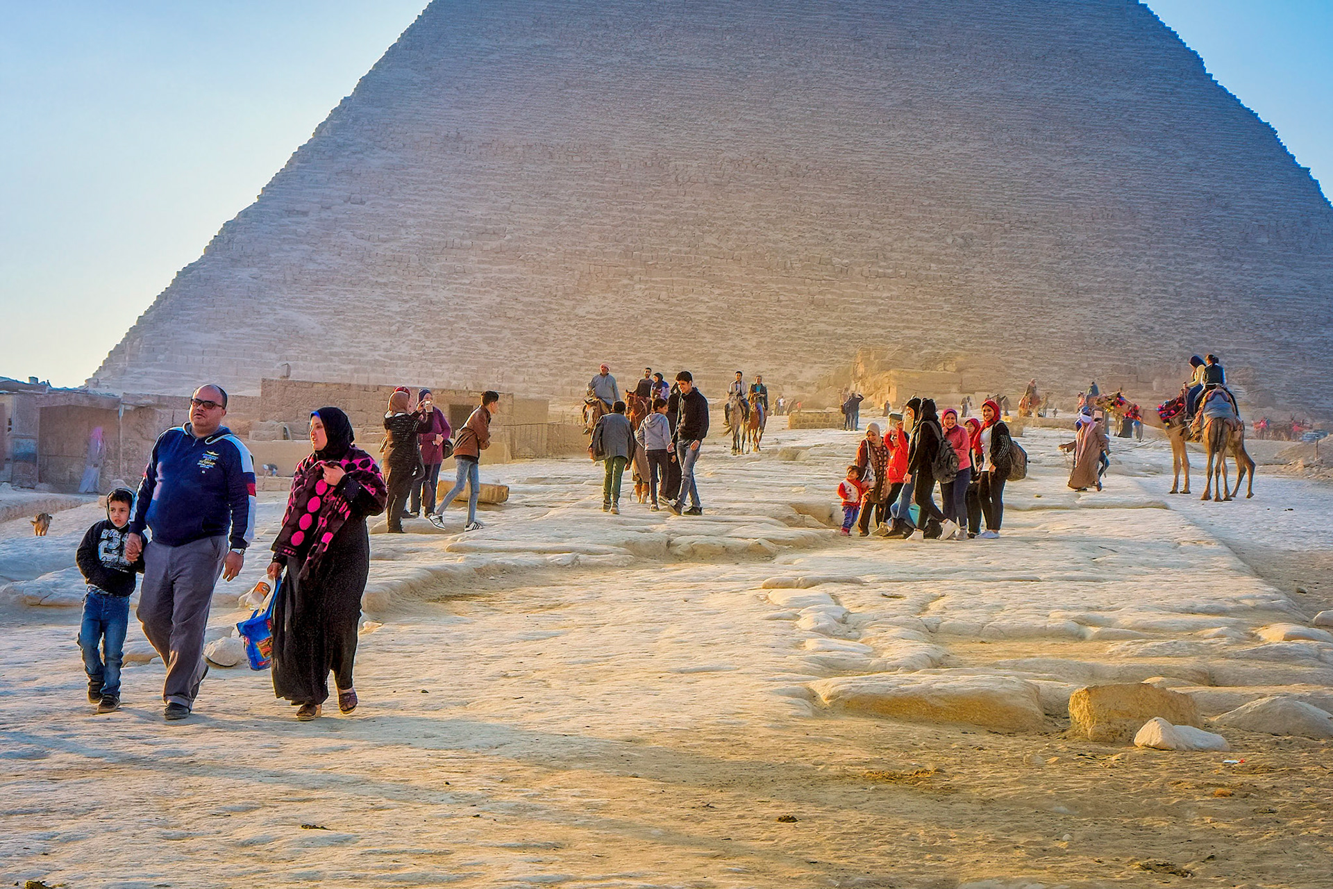 Giza Plateau, Pyramid of Khufu in background