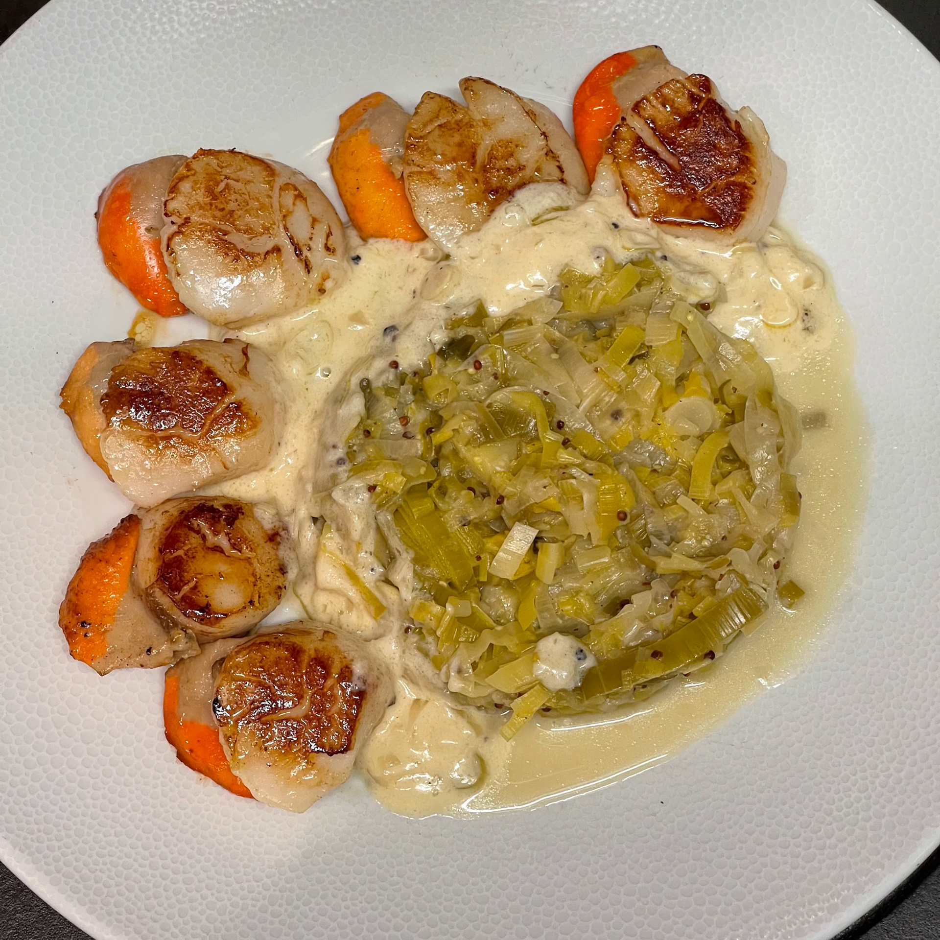 St Jacques et poireaux