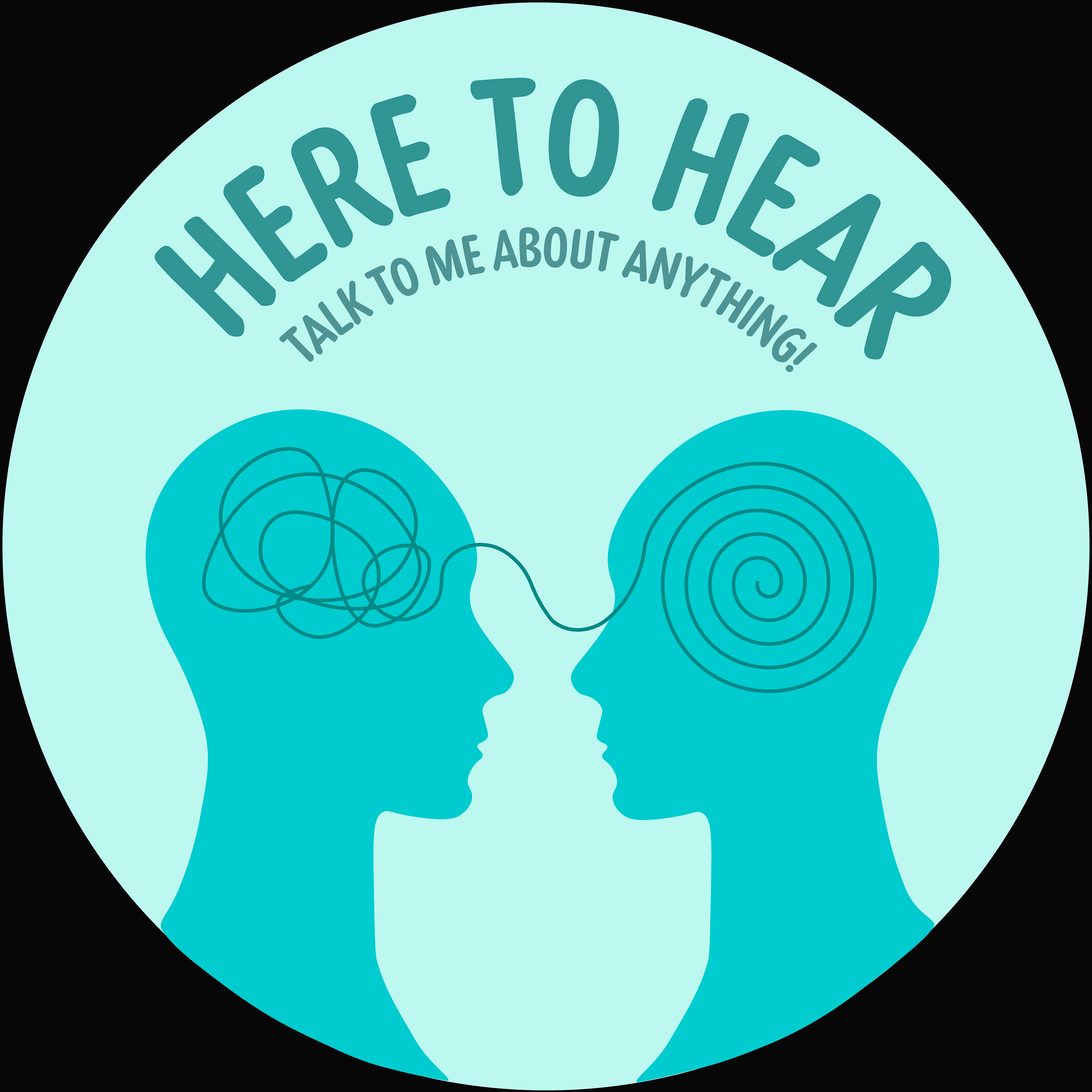 Here to Hear: A banner design for a client's event where Longwood University students could sit down with a faculty member and talk about anything