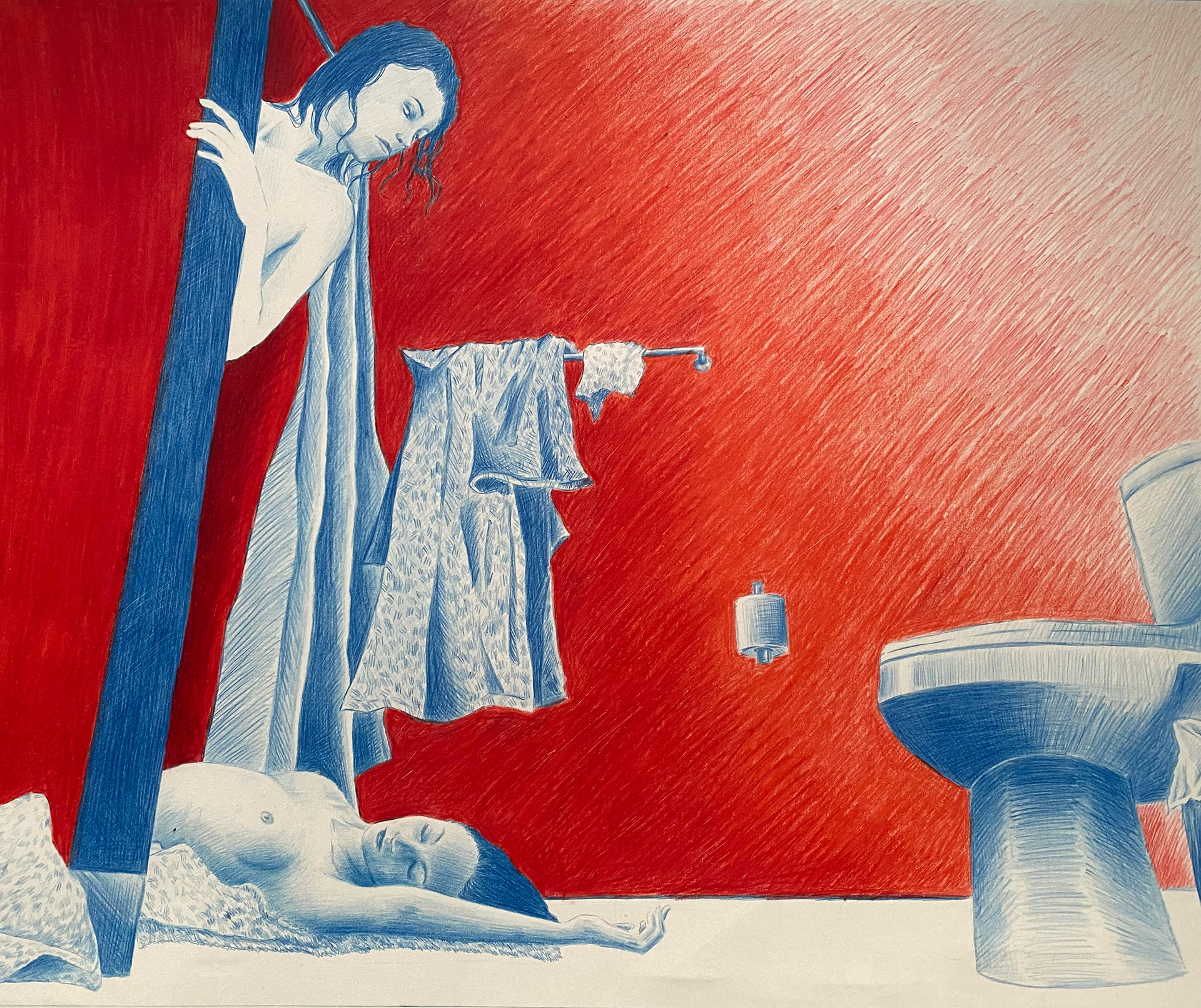 blue & red graphite