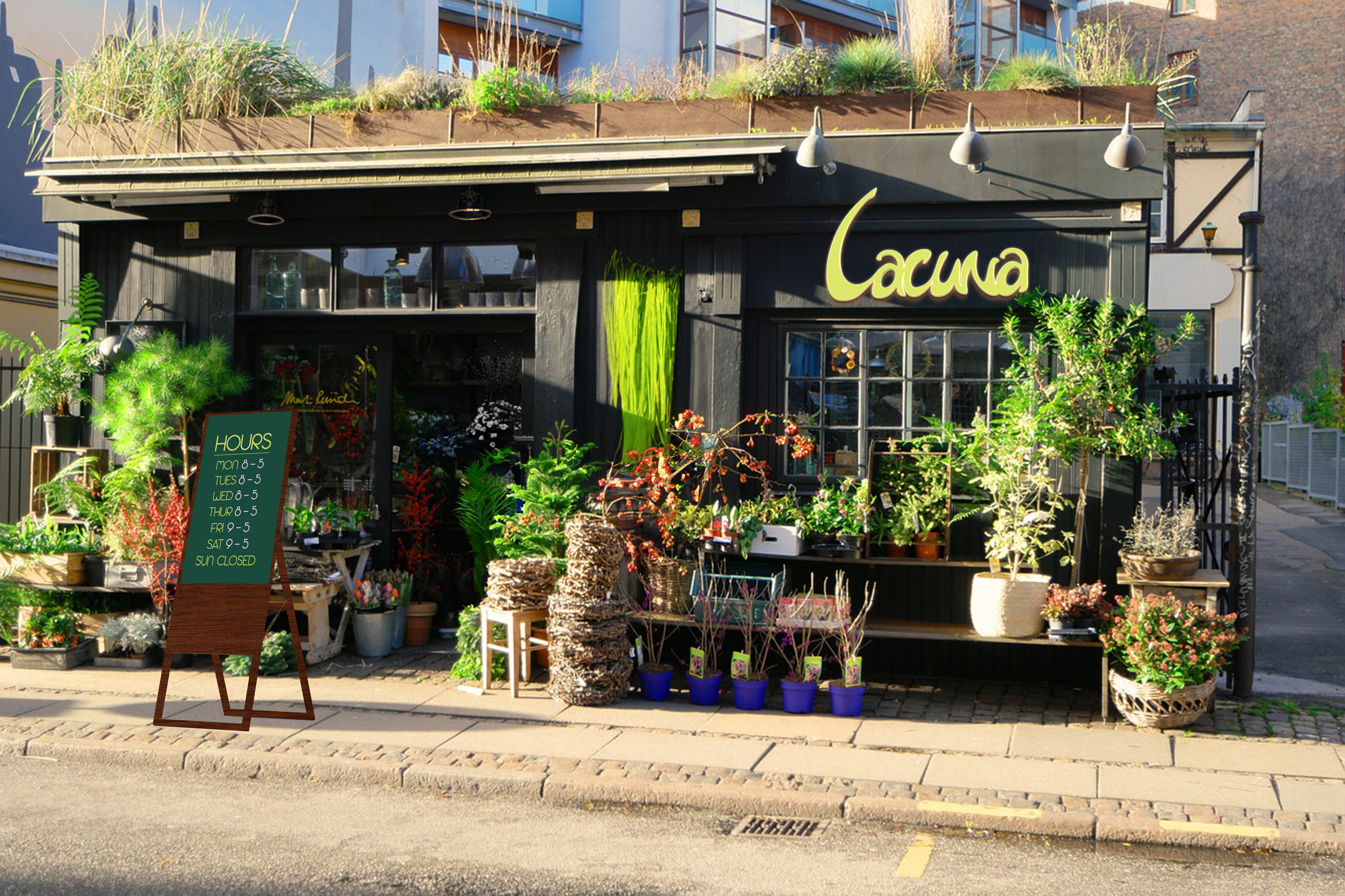 exterior storefront mockup