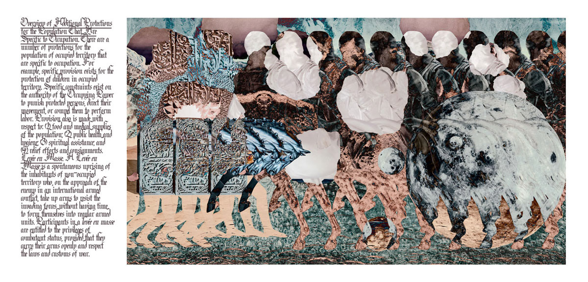 Holy Land – Levée en Masse (detail); archival inkjet print; 24 x 50 inches.