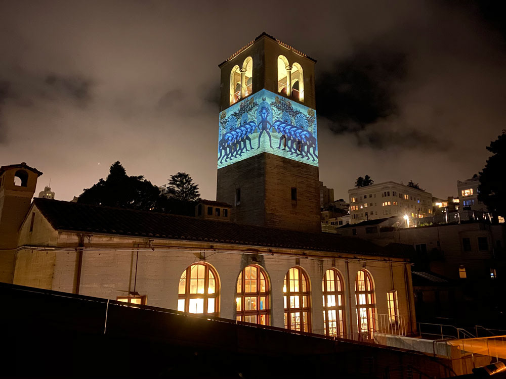 Remix on San Francisco Art Institute Tower – Photo credit: Orit Ben-Shitrit