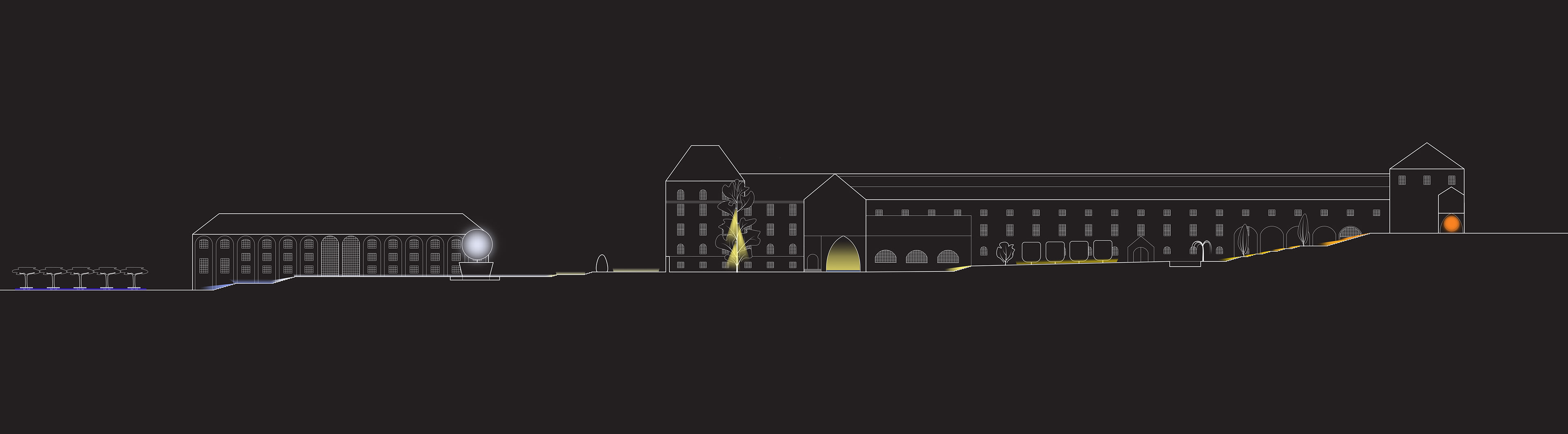 Elevation of overall proposed installation.