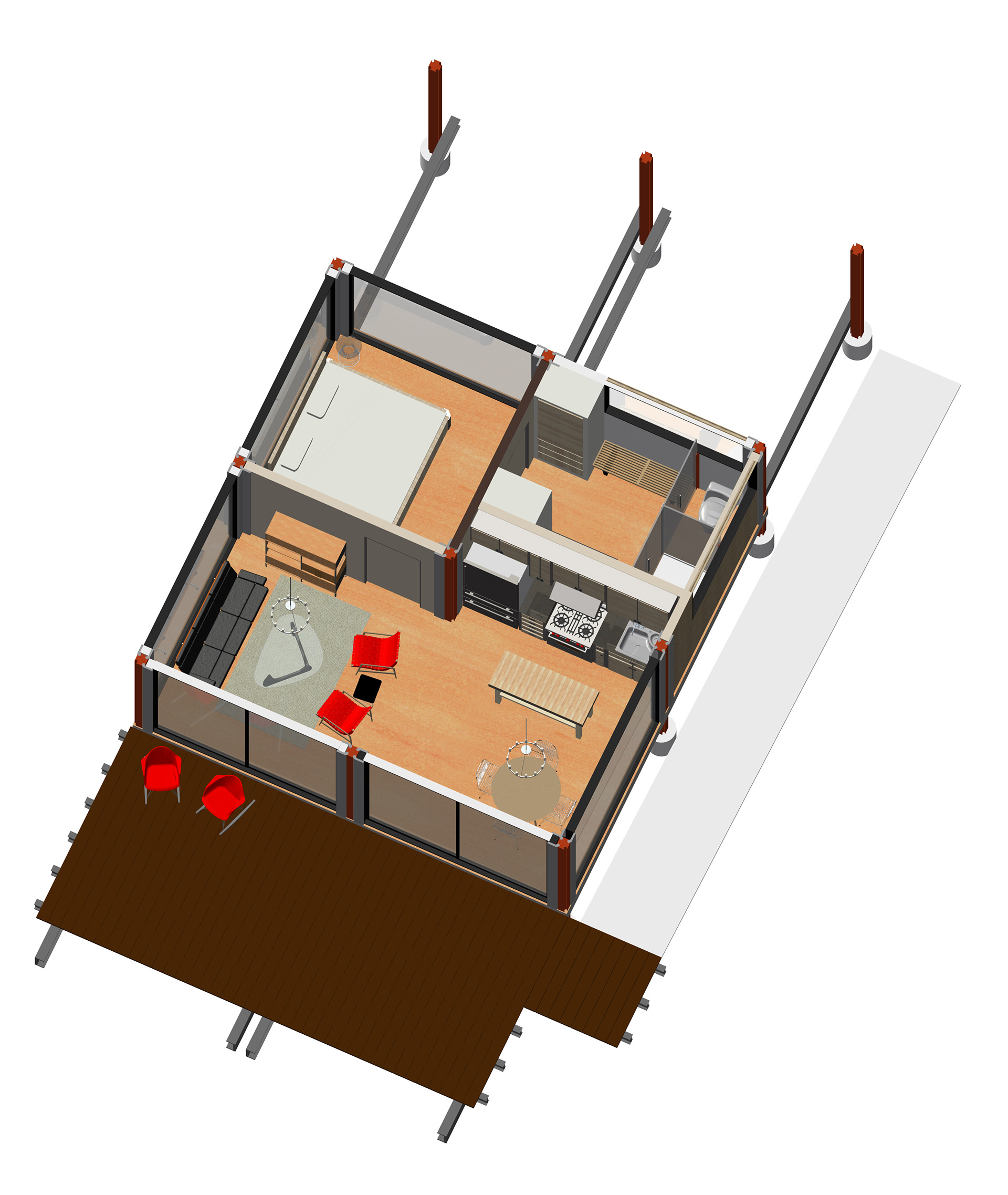 Render: Interal View, Front