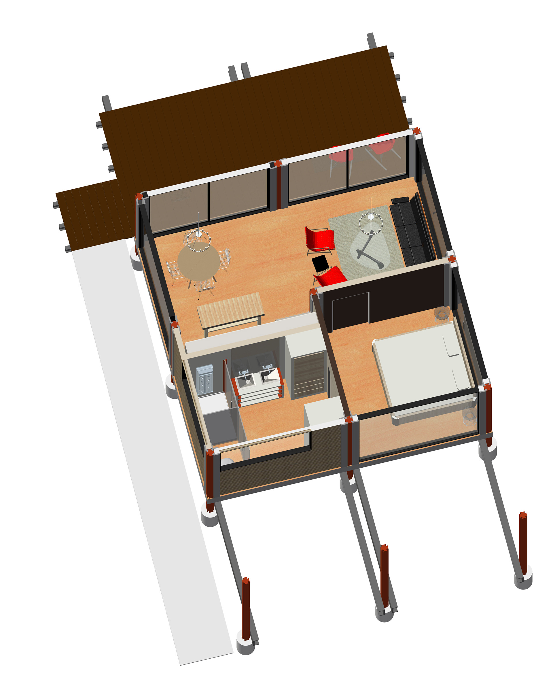 Render: Internal View, Back