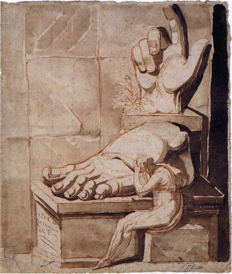 Henry Fuseli: The Artist Moved to Despair at the Grandeur of Ancient Fragments, 1778-79.