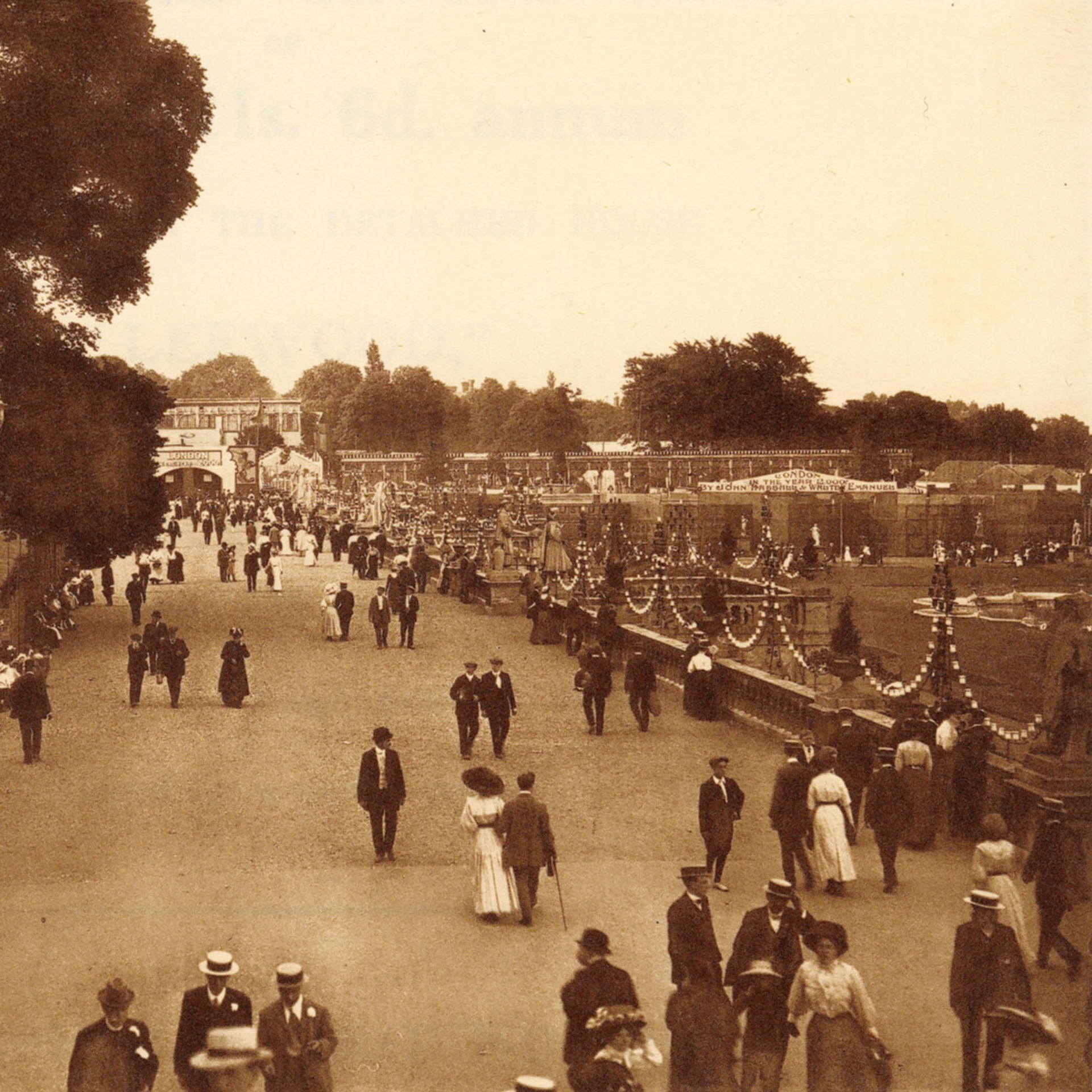 The Upper Terrace during the Festival of Empire in 1911. Credit: London Borough of Lambeth Archive Department