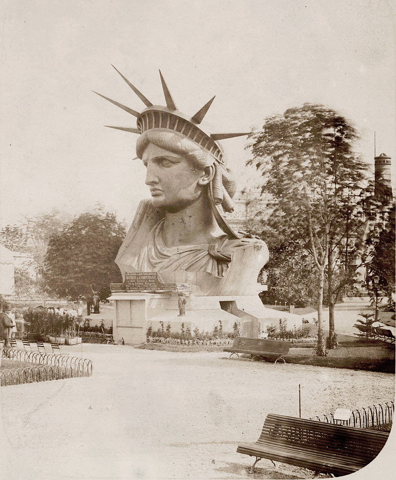 The Head of the Statue of Liberty on Exhibition at the Paris World Fair, 1878. Repository: The New York Public Library