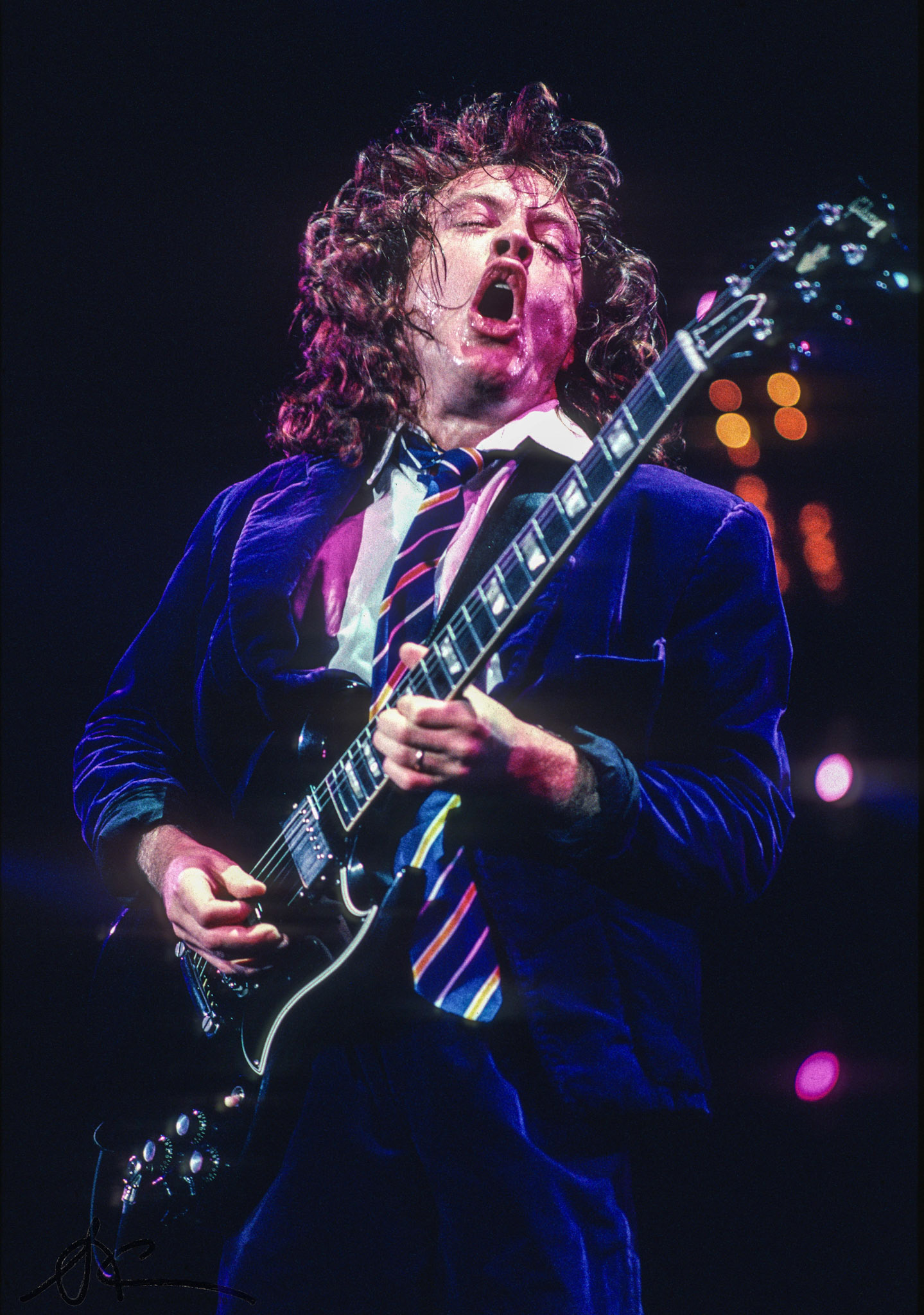 Dallas, Texas - May 1991: Angus Young of AC DC (Photo: Shaun Clark).