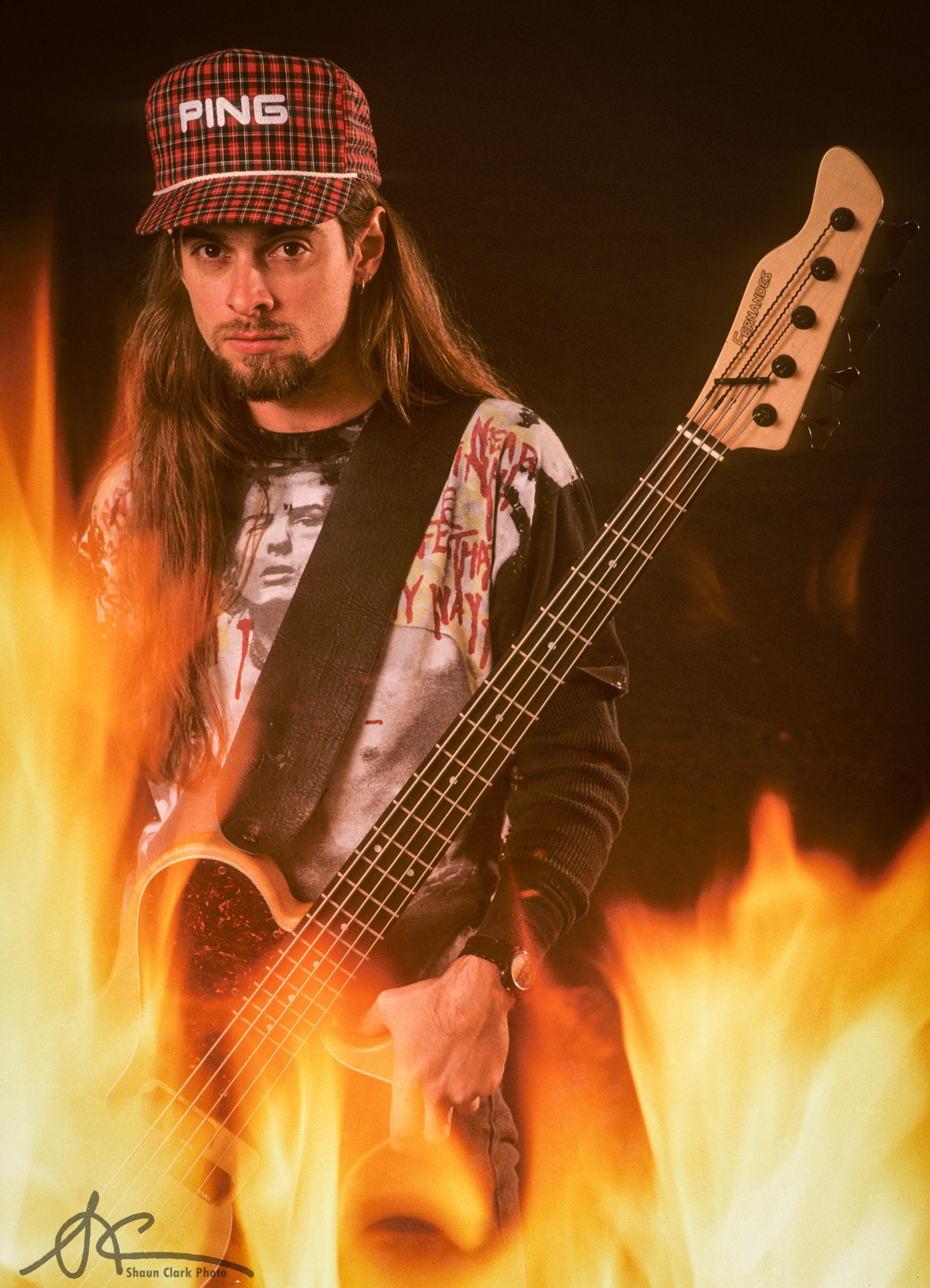 Bedford, Texas - December 1992:  Rex Brown of Pantera (Photo: Shaun Clark).