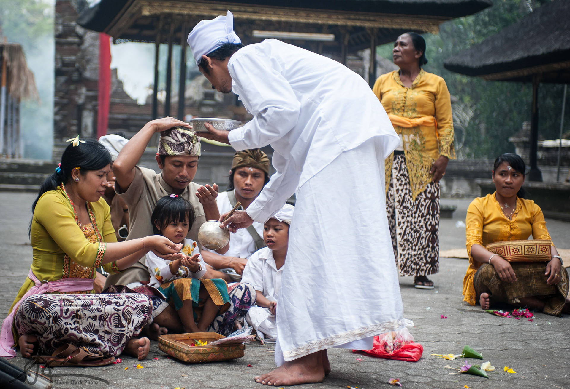 Receiving Blessings - Bali, Indonesia - September 2012