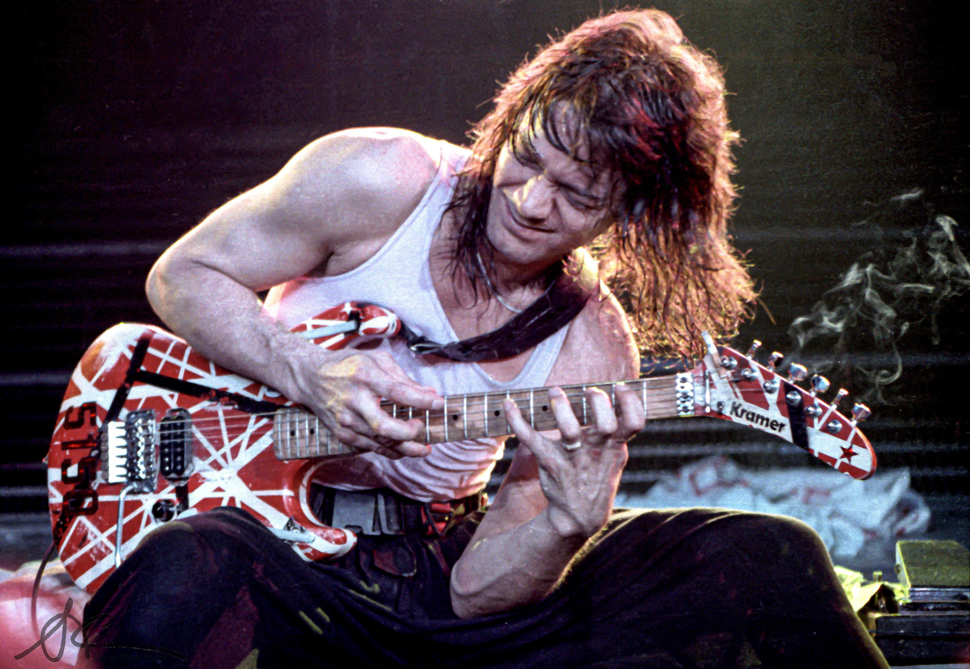 Forth Worth, Texas - September 1986:  Eddie Van Halen of Van Halen (Photo: Shaun Clark)