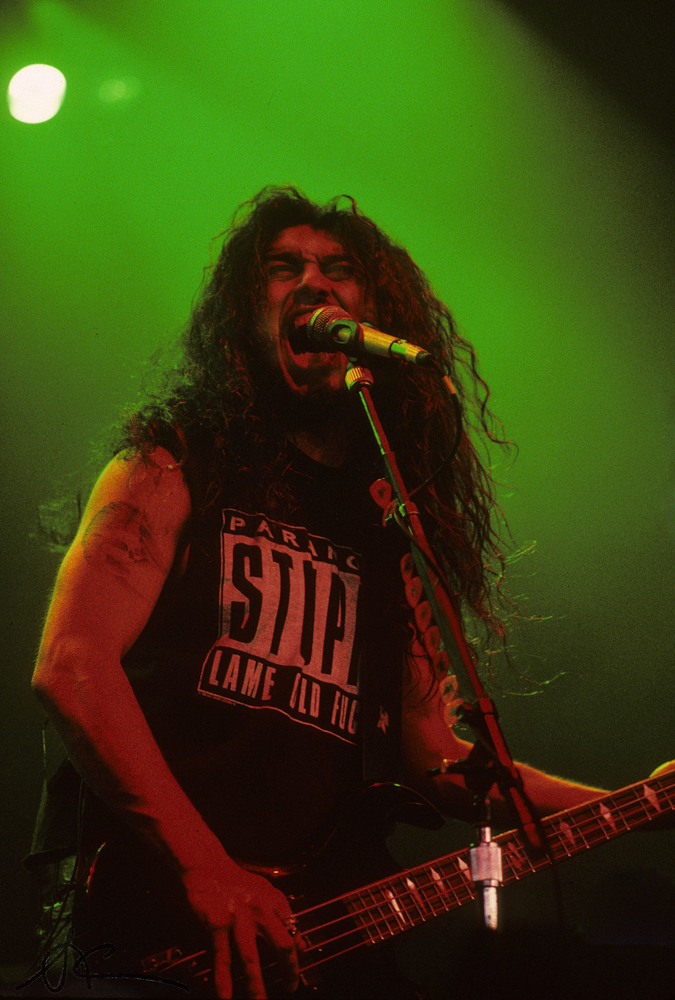 Houston, Texas - May 1991: Tom Araya of Slayer (Photo: Shaun Clark).