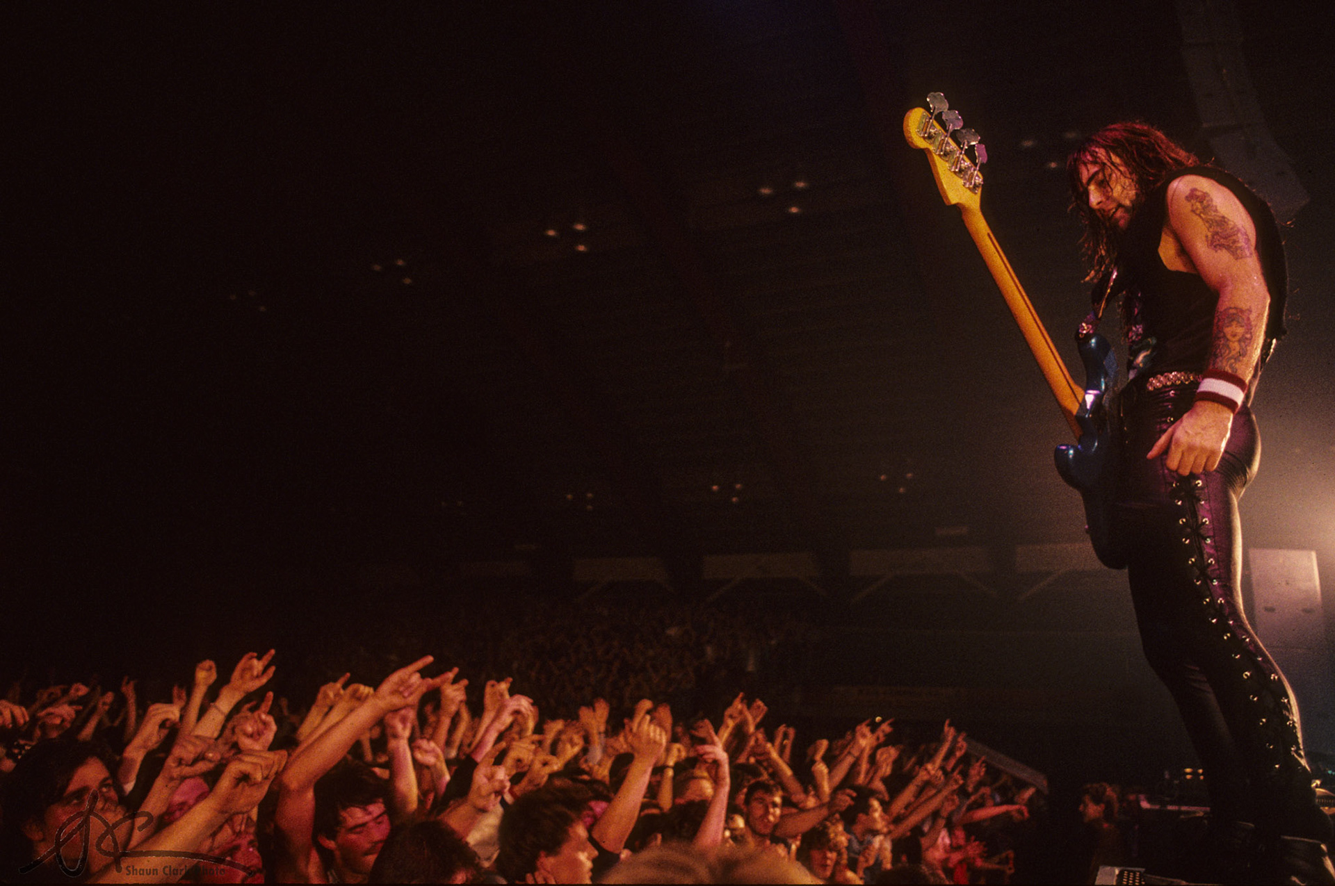 Amsterdam, Netherlands - November 1990: Steve Harris of Iron Maiden (Photo: Shaun Clark).